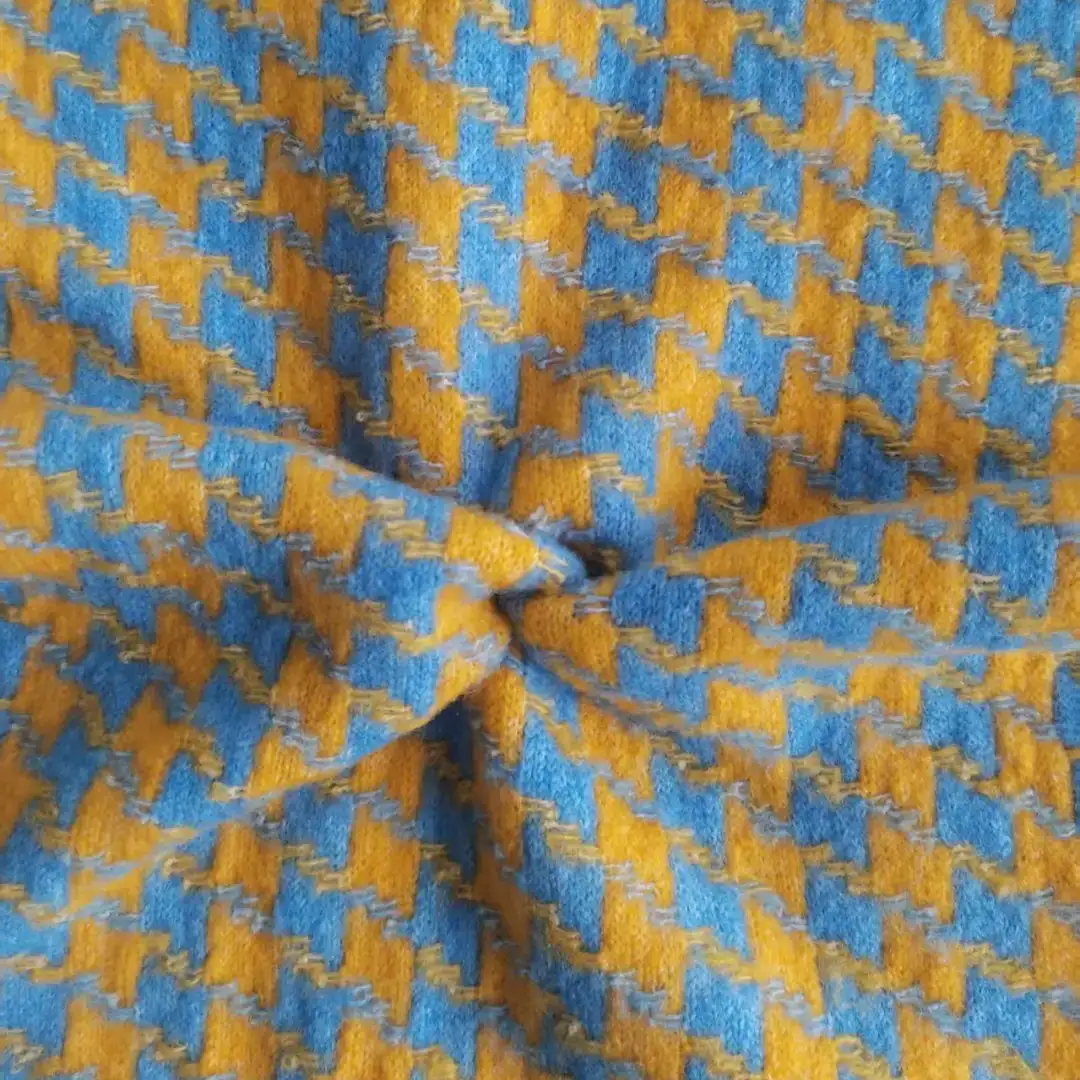 China Yarn for Ladies Vest (Sweater),Half-Zipper Cardigan (Sweater),Round Neck Pullover (Sweater),Women's Pants (Sweater),Roll Neck Jumper (Sweater) Mossy Yarn Fancy Yarn Recycled Polyester Acrylic Polyester Elastane Blue/Yellow color buy from China wholesaler bulk order at wholesale price free worldwide shipping Alibaba