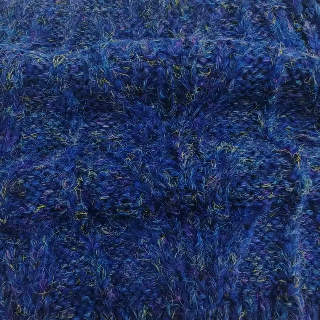 China Yarn for Hoodie,Open Cardigan (Sweater),Round Neck Pullover (Sweater),Crop Top Pullover (Sweater) Air Spun Yarn Fancy Yarn Polyester Recycled Polyester Wool Dark blue color buy from China wholesaler bulk order at wholesale price free worldwide shipping Alibaba