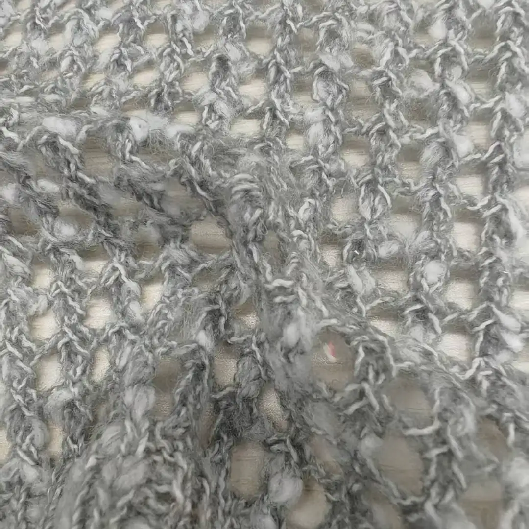 China Yarn for Crop Top,Hoodie,Open Cardigan (Sweater),Full-Zipper Cardigan (Sweater) Knot Yarn Fancy Yarn Polyester Wool Gray color buy from China wholesaler bulk order at wholesale price free worldwide shipping Alibaba