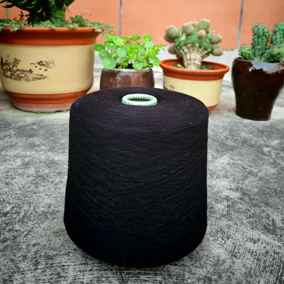 China Yarn for Ladies Vest (Sweater),Skirt (Sweater) Ring Spun Regular Yarn Cotton BLACK color buy from China wholesaler bulk order at wholesale price free worldwide shipping Alibaba