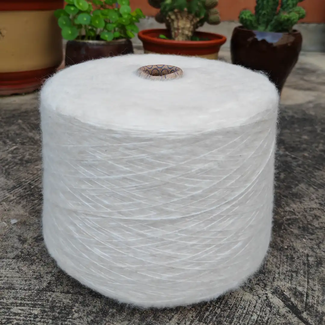 China Yarn for Ladies Vest (Sweater),Skirt (Sweater) Air Spun Yarn Fancy Yarn Recycled Polyester Polyester Polyamide Acrylic Wool cream-colored color buy from China wholesaler bulk order at wholesale price free worldwide shipping Alibaba