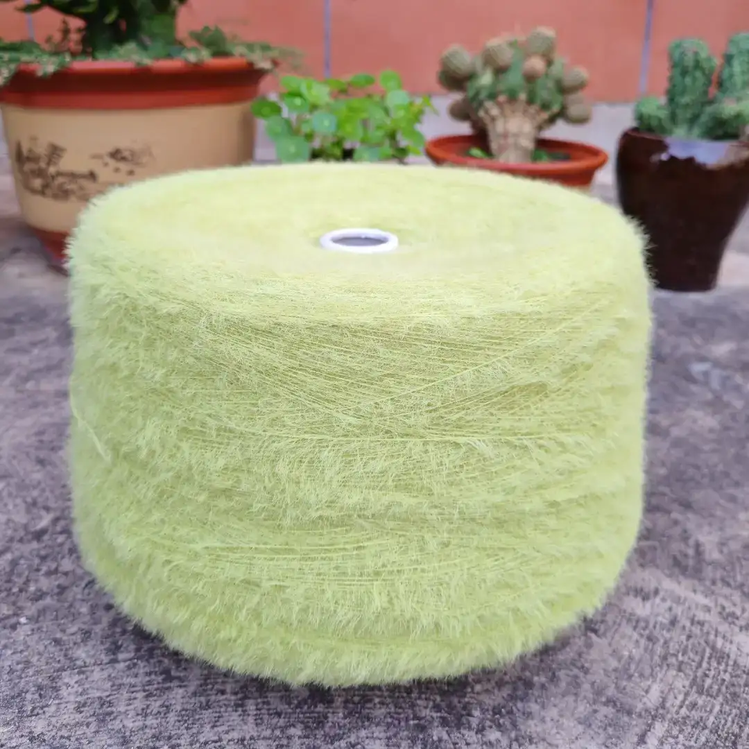 China Yarn for Ladies Vest (Sweater),Skirt (Sweater) Cat Feather Yarn Fancy Yarn Nylon yellow color buy from China wholesaler bulk order at wholesale price free worldwide shipping Alibaba