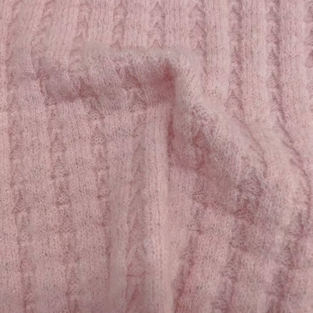 China Yarn for Crop Top,Hoodie,Open Cardigan (Sweater),Crop Top Pullover (Sweater) Mossy Yarn Fancy Yarn Acrylic PBT Nylon Pink and brown color buy from China wholesaler bulk order at wholesale price free worldwide shipping Alibaba