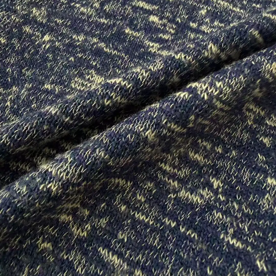 China Yarn for Open Cardigan (Sweater),Full-Zipper Cardigan (Sweater),Half-Zipper Cardigan (Sweater),Round Neck Pullover (Sweater),Crop Top Pullover (Sweater),Hoodie  (Sweater) Slub Yarn Fancy Yarn Cotton Polyester Blue and Navy color buy from China wholesaler bulk order at wholesale price free worldwide shipping Alibaba