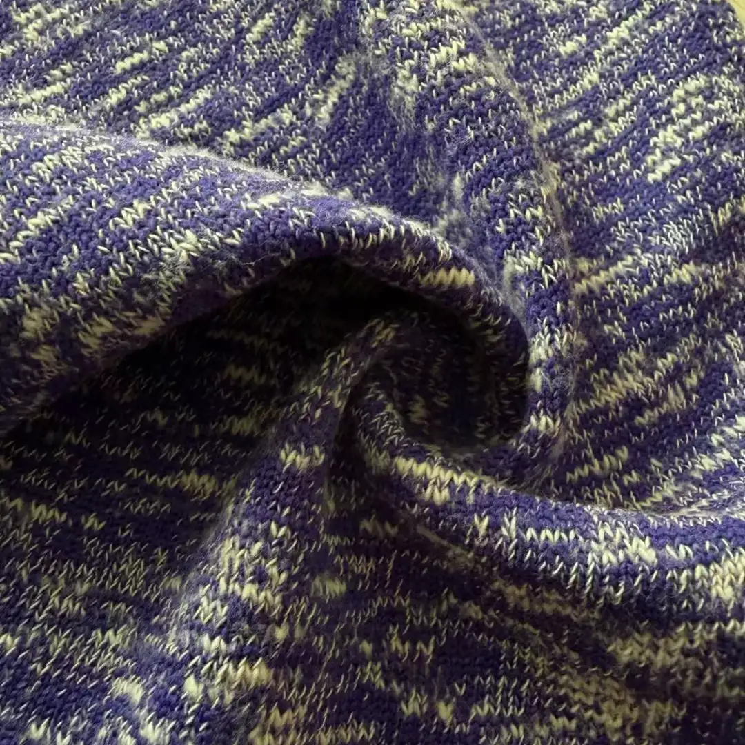 China Yarn for Open Cardigan (Sweater),Full-Zipper Cardigan (Sweater),Half-Zipper Cardigan (Sweater),Round Neck Pullover (Sweater),Crop Top Pullover (Sweater),Hoodie  (Sweater) Slub Yarn Fancy Yarn Cotton Polyester Purple Bule color buy from China wholesaler bulk order at wholesale price free worldwide shipping Alibaba