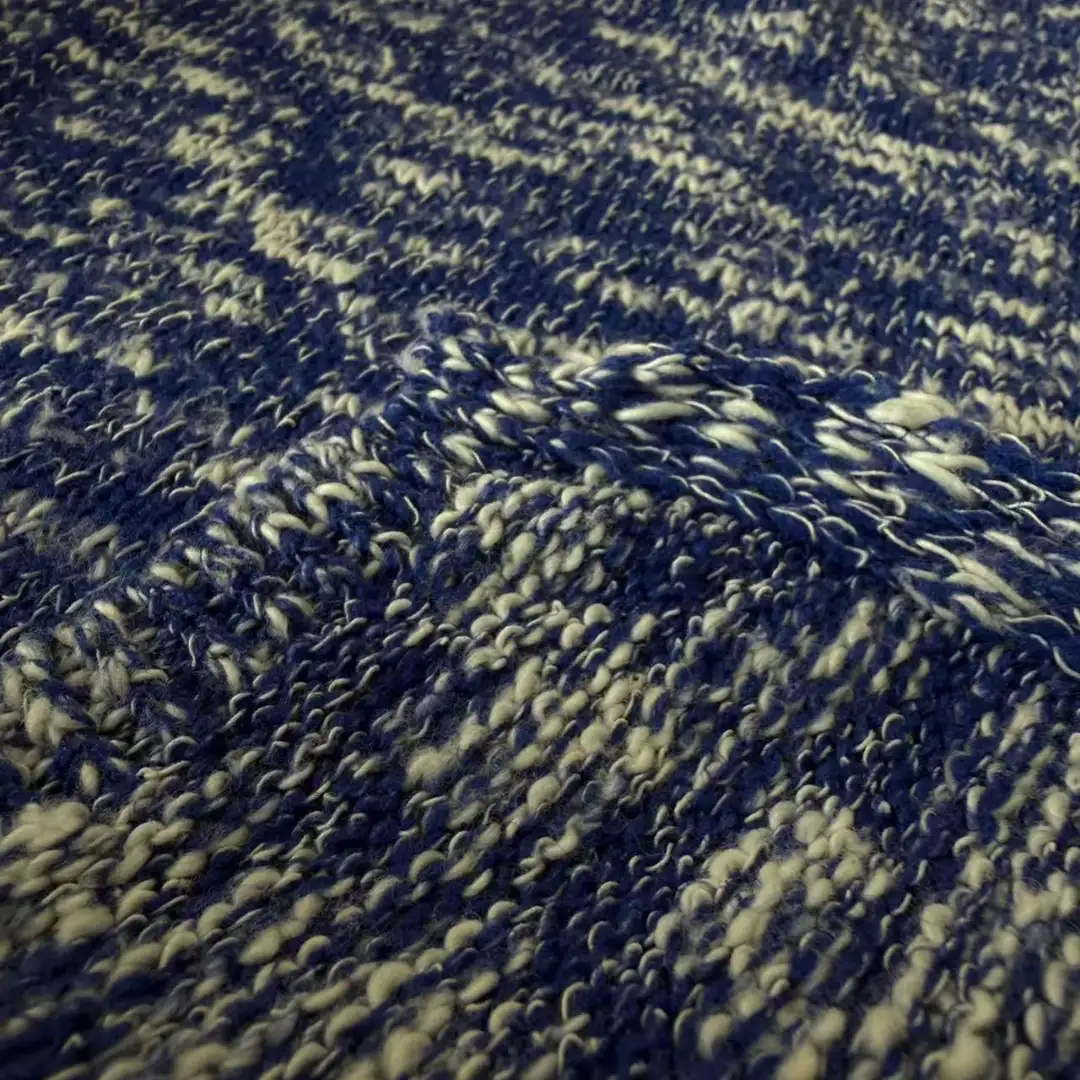 China Yarn for Open Cardigan (Sweater),Full-Zipper Cardigan (Sweater),Half-Zipper Cardigan (Sweater),Round Neck Pullover (Sweater),Crop Top Pullover (Sweater),Hoodie  (Sweater) Slub Yarn Fancy Yarn Cotton Polyester Deep Bright Blue color buy from China wholesaler bulk order at wholesale price free worldwide shipping Alibaba