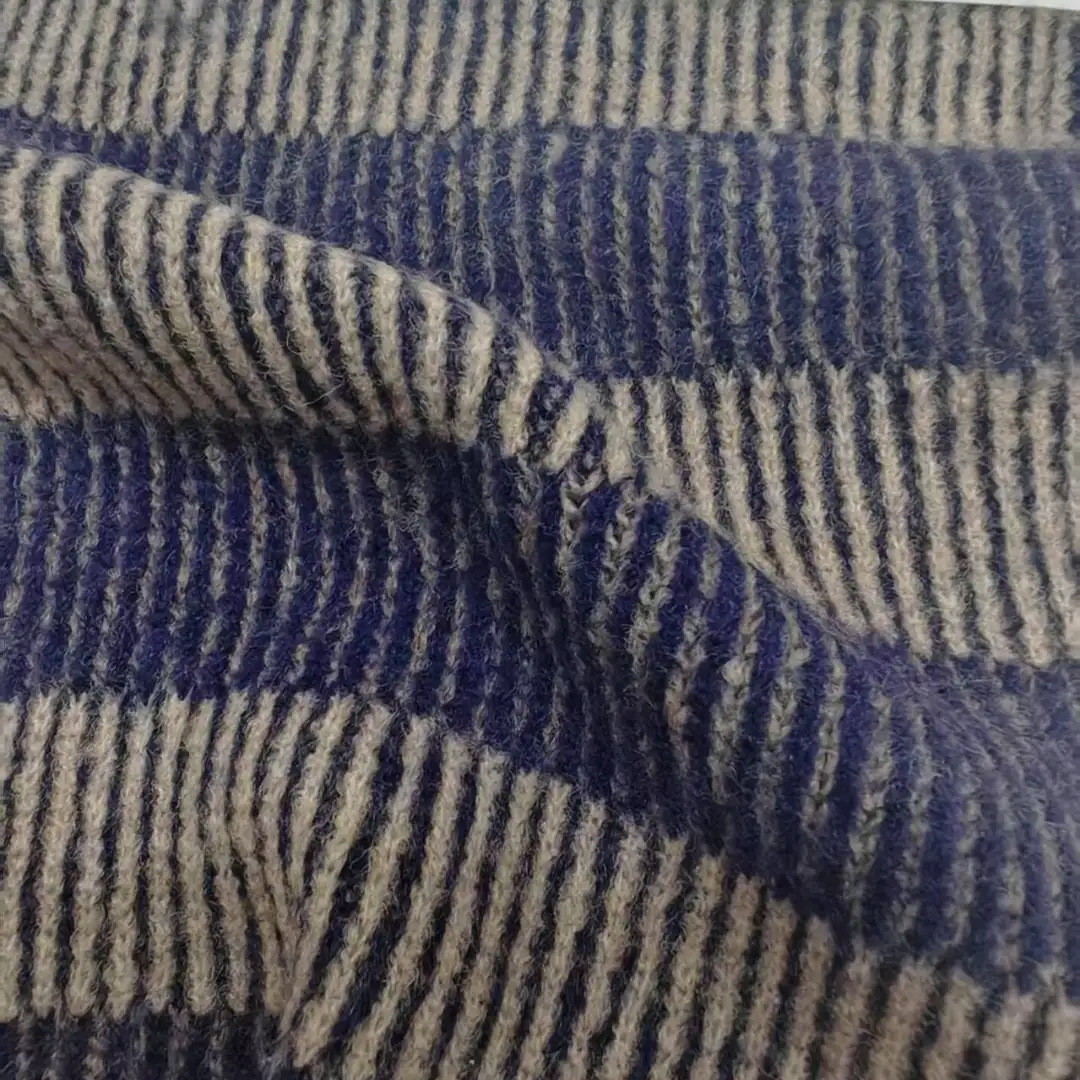 China Yarn for Open Cardigan (Sweater),Full-Zipper Cardigan (Sweater),Crop Top Pullover (Sweater) Mossy Yarn Fancy Yarn Recycled Acrylic Nylon Acrylic RWS Wool Spandex Violet color buy from China wholesaler bulk order at wholesale price free worldwide shipping Alibaba