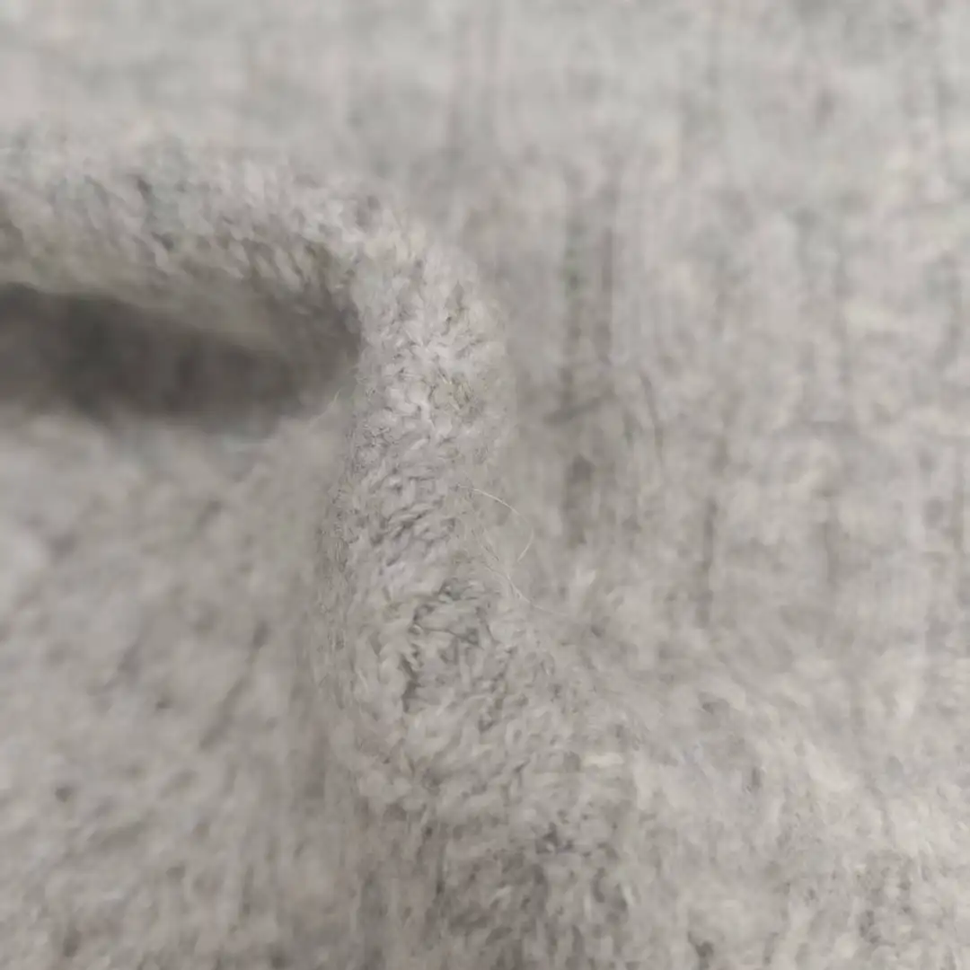 China Yarn for Crop Top,Hoodie,Open Cardigan (Sweater),Crop Top Pullover (Sweater) Mossy Yarn Fancy Yarn Acrylic Polyester Wool Alpaca Spandex light gray color buy from China wholesaler bulk order at wholesale price free worldwide shipping Alibaba