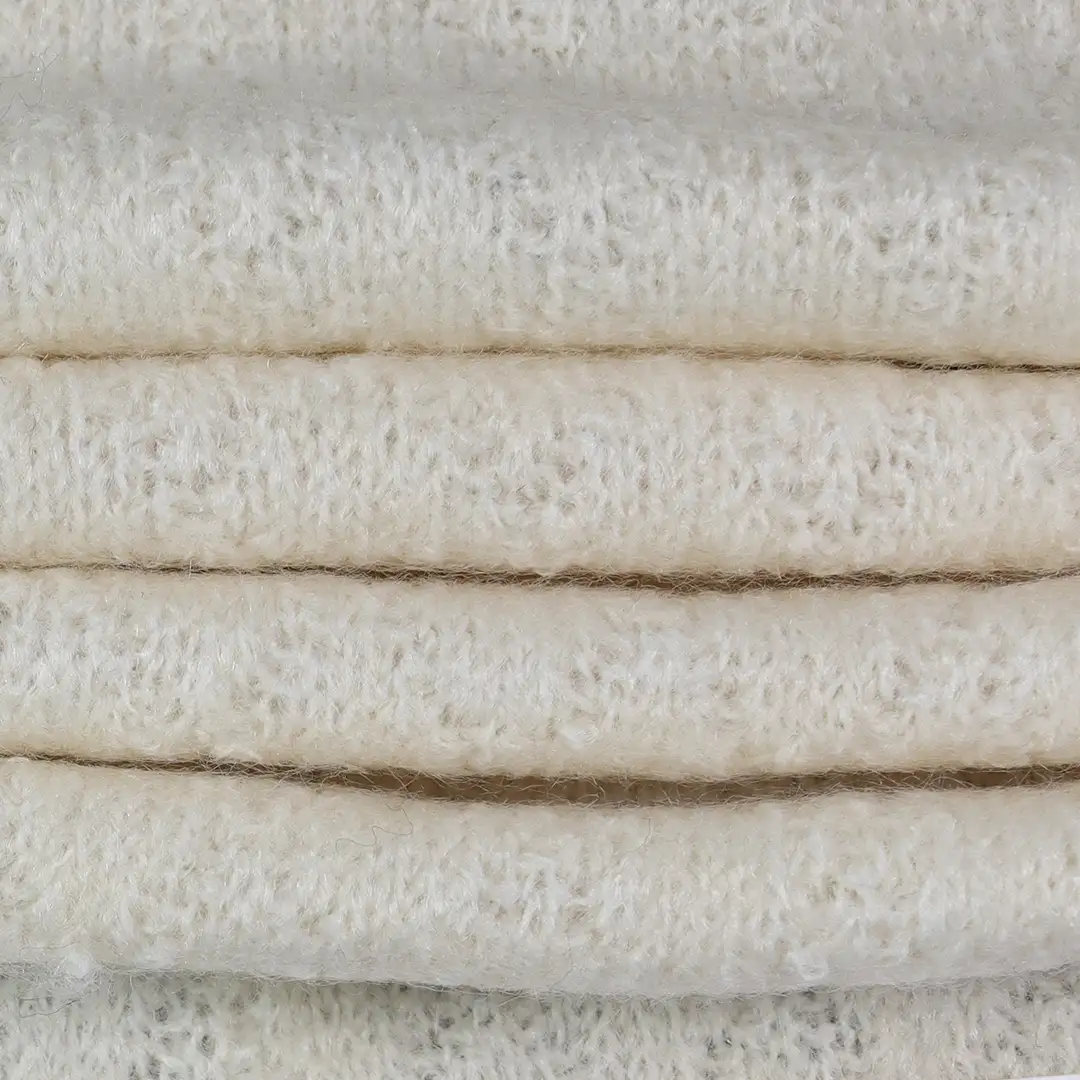 China Yarn for Full-Zipper Cardigan (Sweater),Half-Zipper Cardigan (Sweater),Knitted Jacket (Sweater),Round Neck Pullover (Sweater) Mossy Yarn Fancy Yarn Acrylic Recycled Polyester Spandex Cream color buy from China wholesaler bulk order at wholesale price free worldwide shipping Alibaba