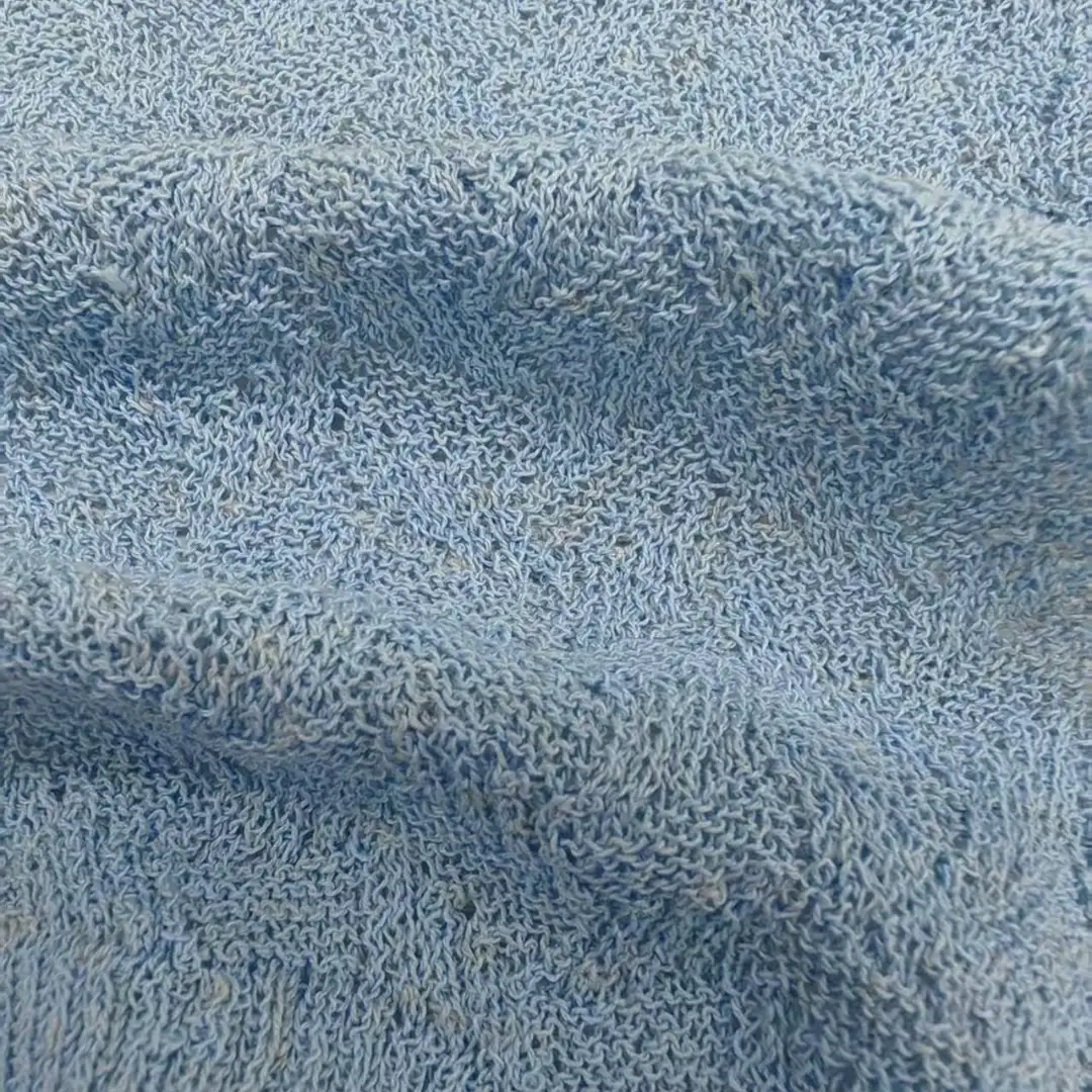 China Yarn for Half-Zipper Cardigan (Sweater),Shirt Half Sleeve Button (Sweater),Shirt Half Sleeve Zipper (Sweater),Crop Top Pullover (Sweater) Core Spun Yarn Regular Yarn Polyester Linen Blue color buy from China wholesaler bulk order at wholesale price free worldwide shipping Alibaba