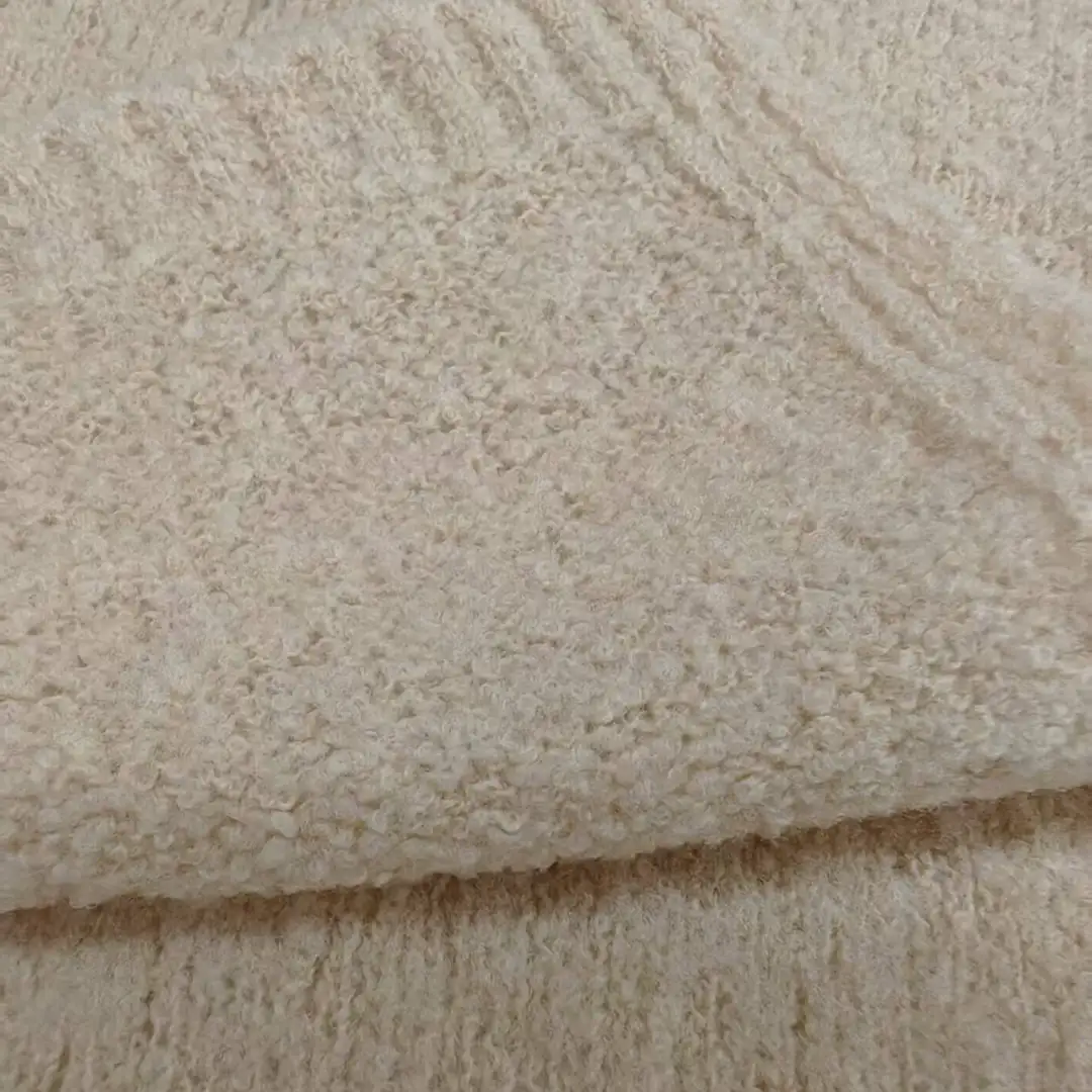 China Yarn for Hoodie,Open Cardigan (Sweater),Half-Zipper Cardigan (Sweater),Crop Top Pullover (Sweater) Boucle Yarn Fancy Yarn Wool Nylon white，light tan color buy from China wholesaler bulk order at wholesale price free worldwide shipping Alibaba