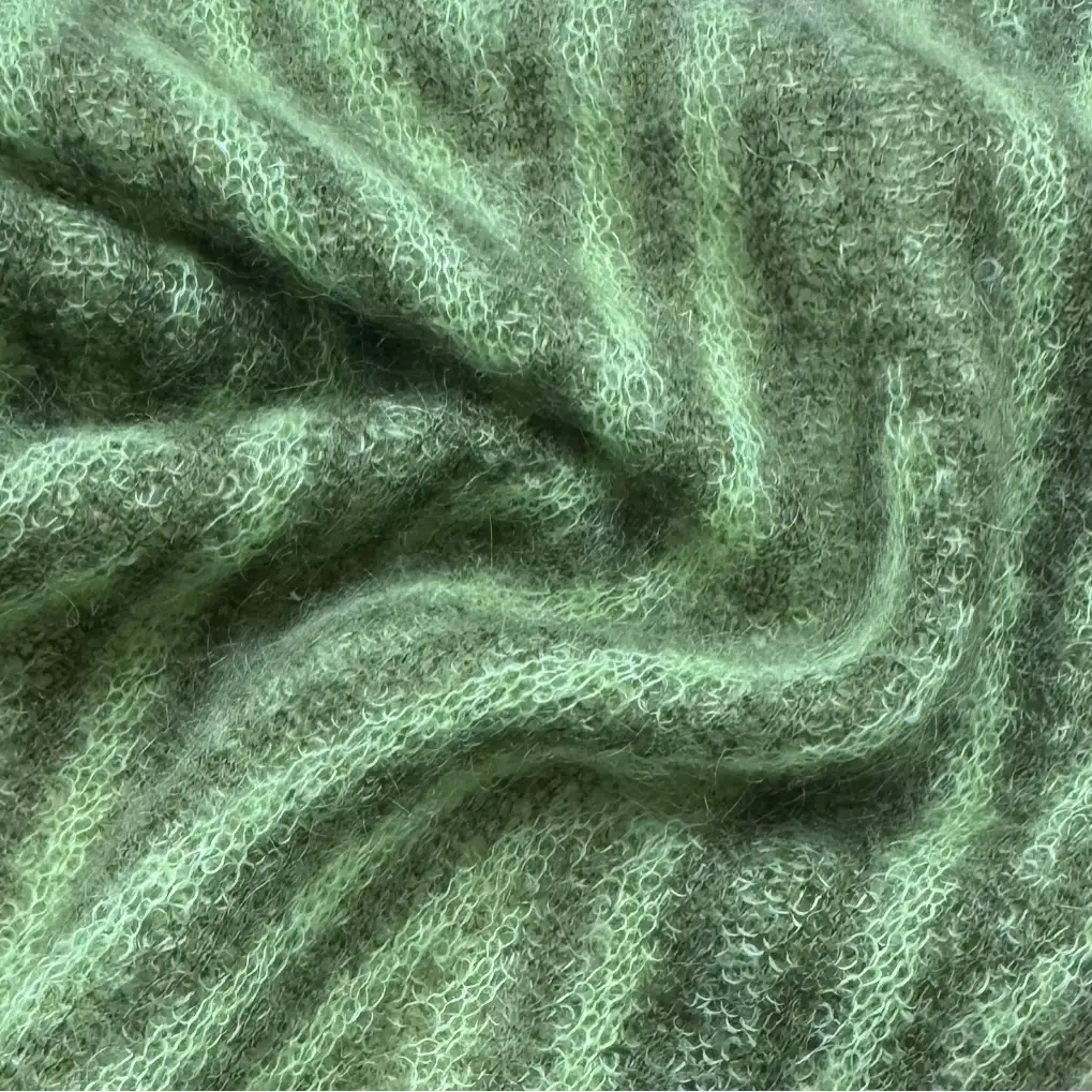 China Yarn for Ladies Vest (Sweater),Full-Zipper Cardigan (Sweater),T-shirt (Sweater) Mossy Yarn Fancy Yarn Wool Nylon Mohair green color buy from China wholesaler bulk order at wholesale price free worldwide shipping Alibaba