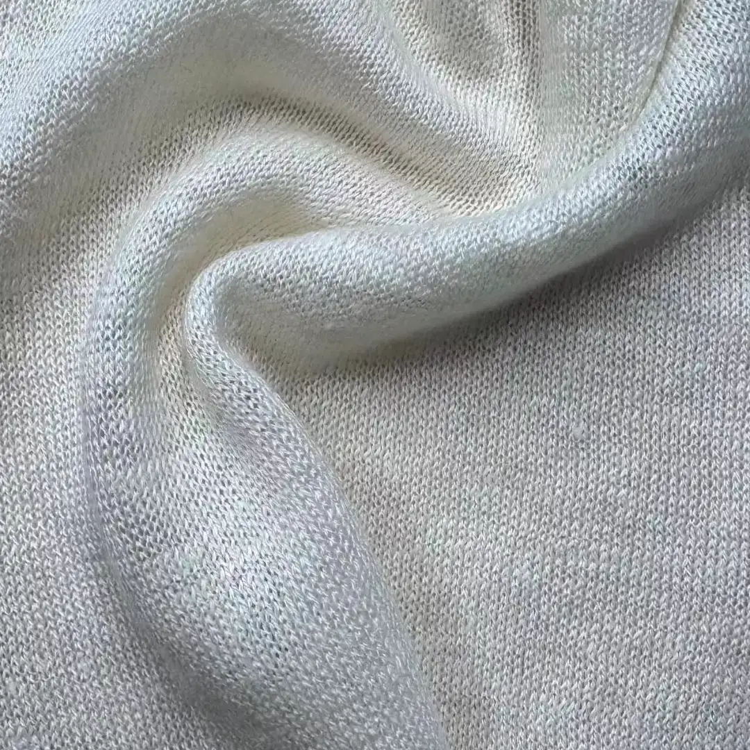 China Yarn for Ladies Vest (Sweater),Half-Zipper Cardigan (Sweater),Shirt Half Sleeve Button (Sweater) Semi-Worsted Spun Regular Yarn Linen Silk White color buy from China wholesaler bulk order at wholesale price free worldwide shipping Alibaba