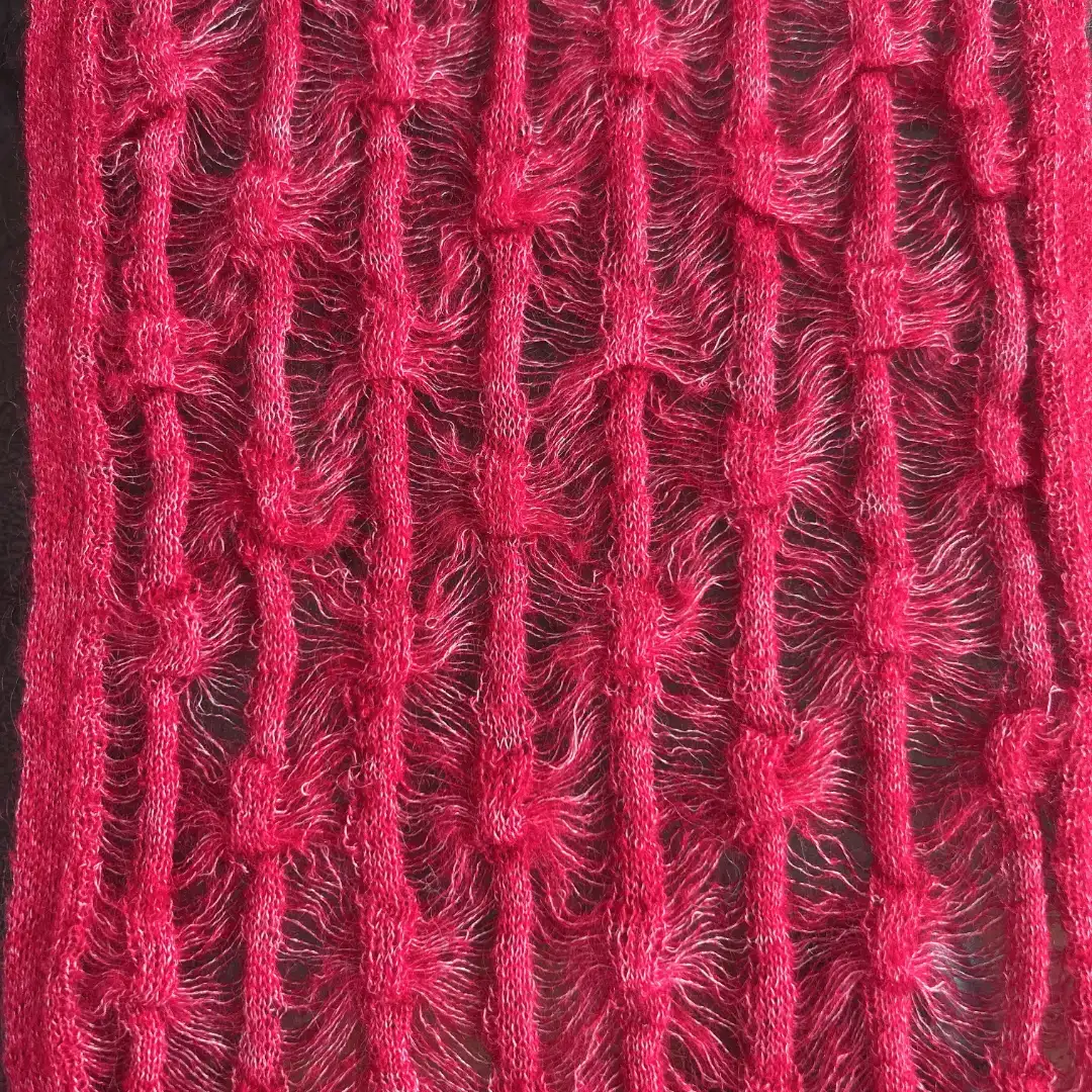 China Yarn for Ladies Vest (Sweater),Open Cardigan (Sweater),Full-Zipper Cardigan (Sweater),Half-Zipper Cardigan (Sweater),Crop Top Pullover (Sweater) Mossy Yarn Fancy Yarn Mohair Merino Wool Polyamide Red color buy from China wholesaler bulk order at wholesale price free worldwide shipping Alibaba