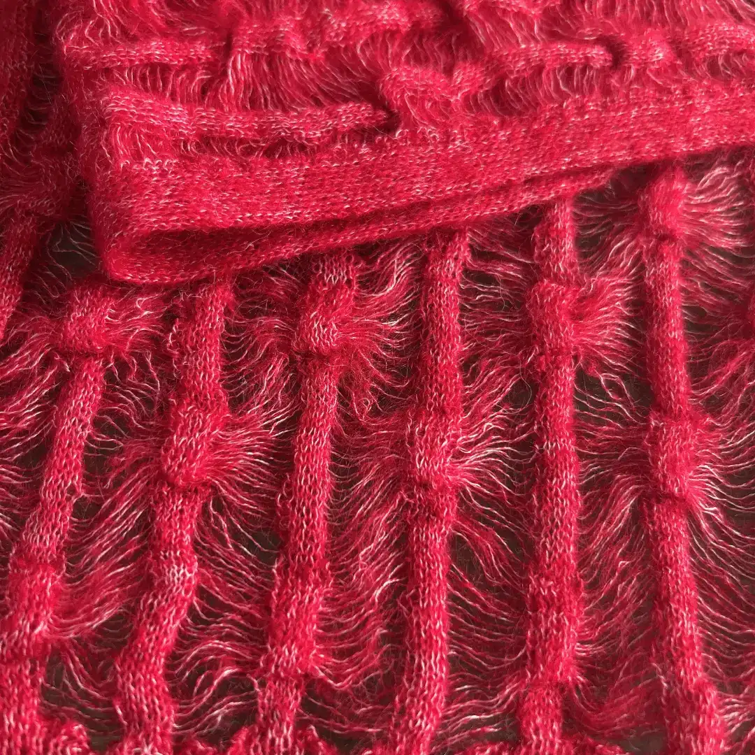 China Yarn for Ladies Vest (Sweater),Open Cardigan (Sweater),Full-Zipper Cardigan (Sweater),Half-Zipper Cardigan (Sweater),Crop Top Pullover (Sweater) Mossy Yarn Fancy Yarn Mohair Merino Wool Polyamide Red color buy from China wholesaler bulk order at wholesale price free worldwide shipping Alibaba