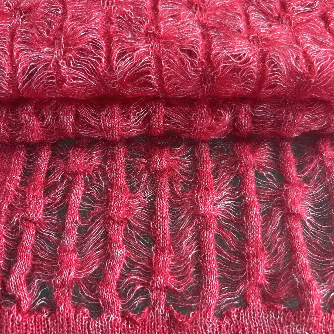 China Yarn for Ladies Vest (Sweater),Open Cardigan (Sweater),Full-Zipper Cardigan (Sweater),Half-Zipper Cardigan (Sweater),Crop Top Pullover (Sweater) Mossy Yarn Fancy Yarn Mohair Merino Wool Polyamide Red color buy from China wholesaler bulk order at wholesale price free worldwide shipping Alibaba