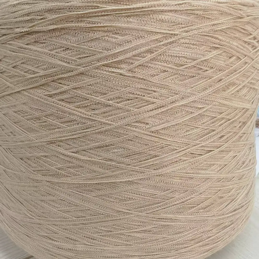 China Yarn for Full-Zipper Cardigan (Sweater),Half-Zipper Cardigan (Sweater),Shirt Long Sleeve Button (Sweater) Tubular Tape Yarn Fancy Yarn Acrylic Nylon Brown color buy from China wholesaler bulk order at wholesale price free worldwide shipping Alibaba