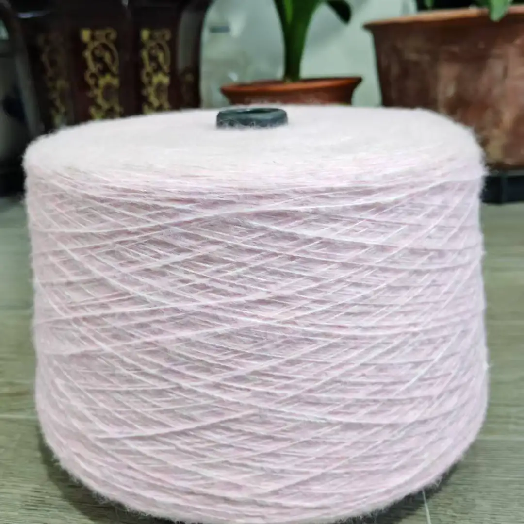 China Yarn for Open Cardigan (Sweater),Full-Zipper Cardigan (Sweater),Half-Zipper Cardigan (Sweater) Air Spun Yarn Fancy Yarn Recycled Polyester Polyester Acrylic Nylon Wool pink color buy from China wholesaler bulk order at wholesale price free worldwide shipping Alibaba