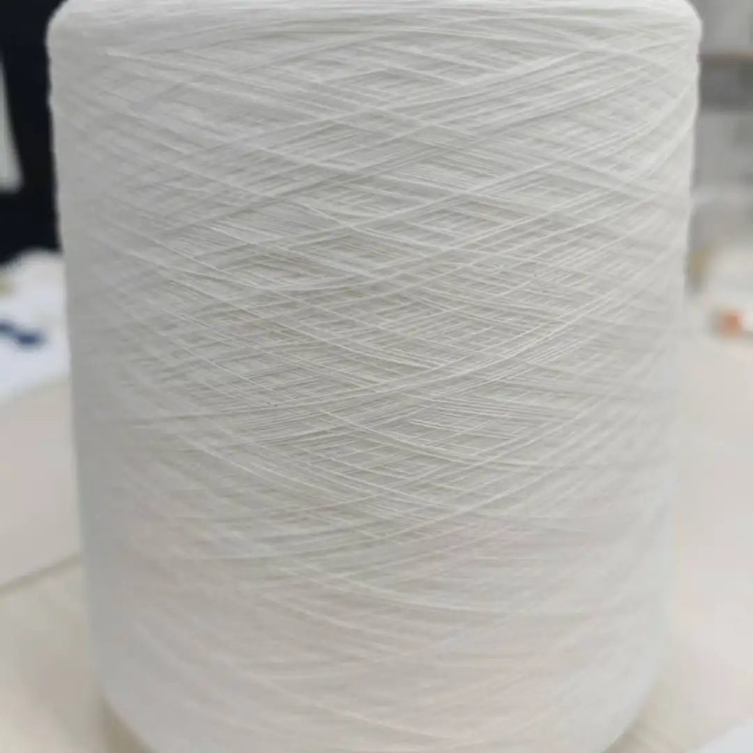 China Yarn for Full-Zipper Cardigan (Sweater),Half-Zipper Cardigan (Sweater),Shirt Long Sleeve Zipper (Sweater) Semi-Worsted Spun Regular Yarn Recycled Polyester Viscose Polyester white color buy from China wholesaler bulk order at wholesale price free worldwide shipping Alibaba