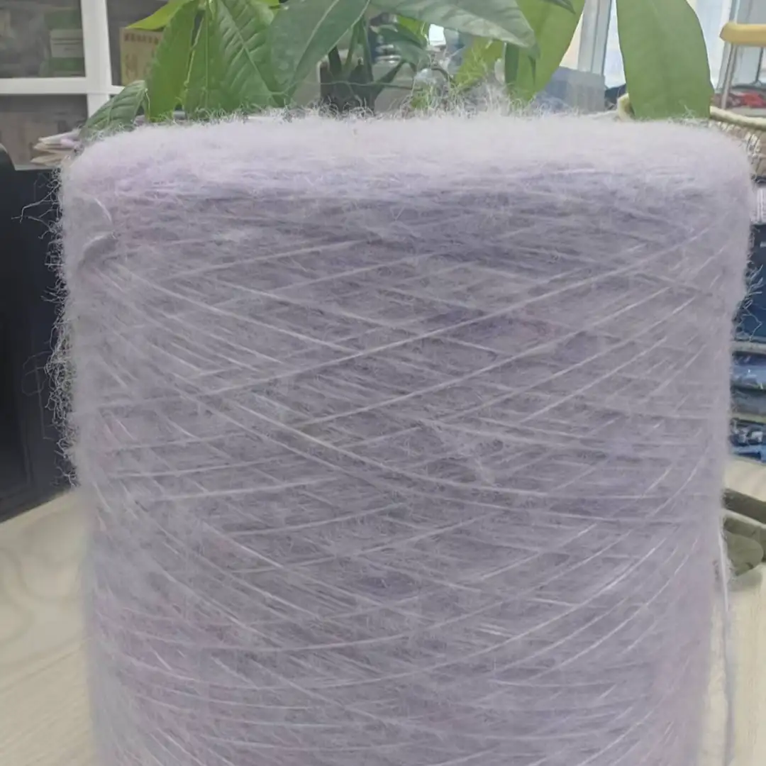 China Yarn for Open Cardigan (Sweater),Full-Zipper Cardigan (Sweater),Half-Zipper Cardigan (Sweater) Air Spun Yarn Fancy Yarn Recycled Polyester Recycled Wool purple color buy from China wholesaler bulk order at wholesale price free worldwide shipping Alibaba