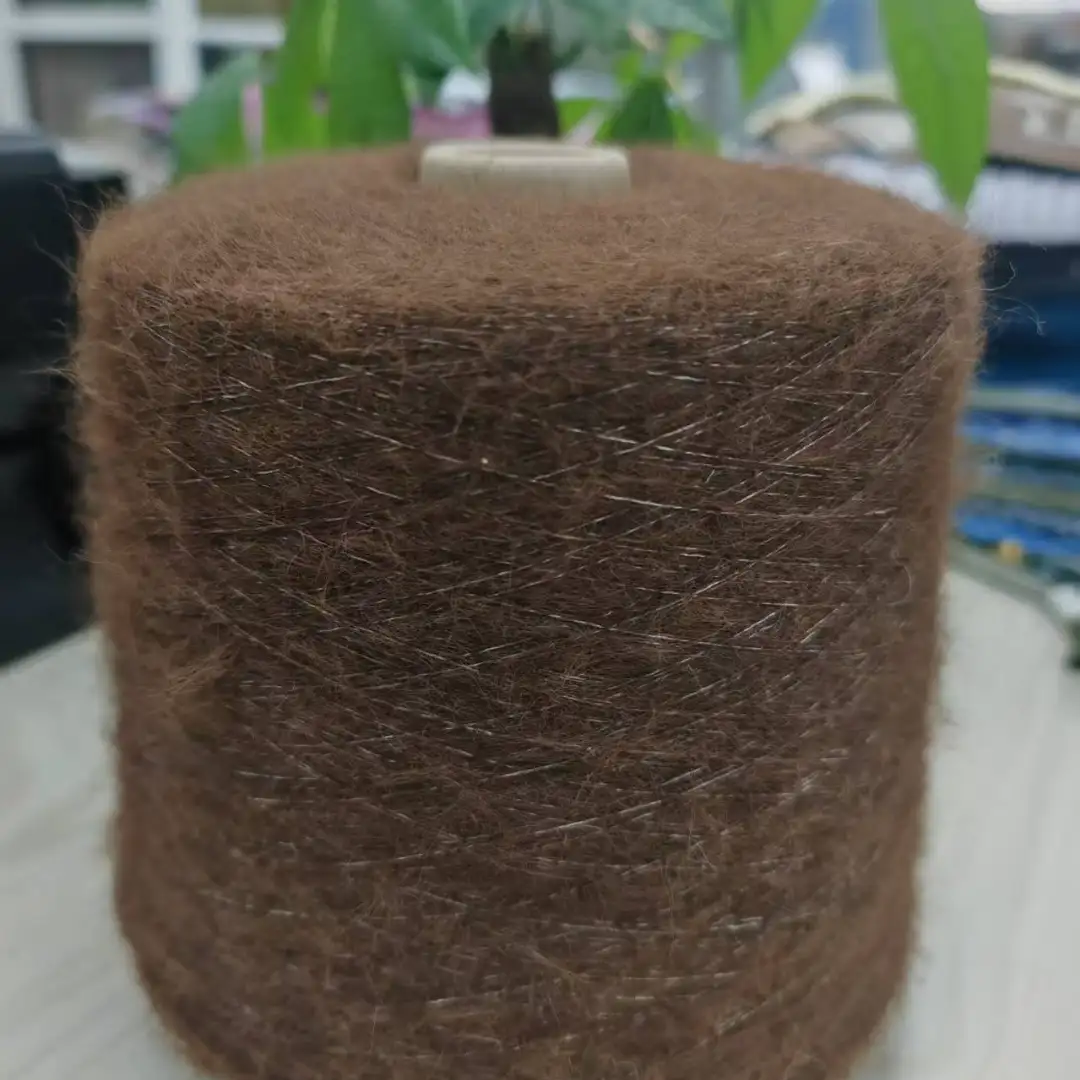 China Yarn for Open Cardigan (Sweater),Half-Zipper Cardigan (Sweater),Shirt Long Sleeve Button (Sweater) Mossy Yarn Fancy Yarn Polyester Recycled Polyester Acrylic Spandex Brown color buy from China wholesaler bulk order at wholesale price free worldwide shipping Alibaba