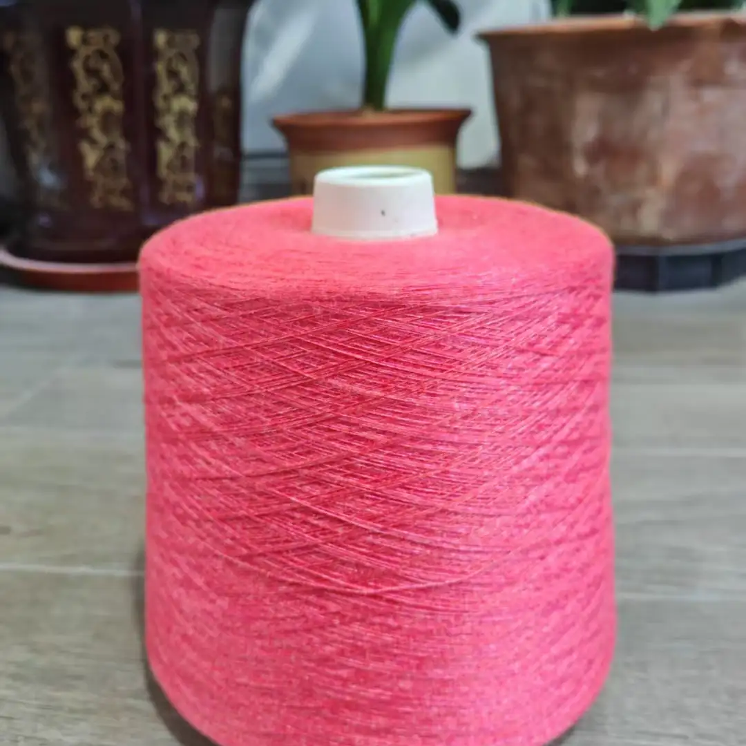 China Yarn for Open Cardigan (Sweater),Full-Zipper Cardigan (Sweater),Half-Zipper Cardigan (Sweater) Core Spun Yarn Regular Yarn Viscose Polyester Nylon pink red color buy from China wholesaler bulk order at wholesale price free worldwide shipping Alibaba
