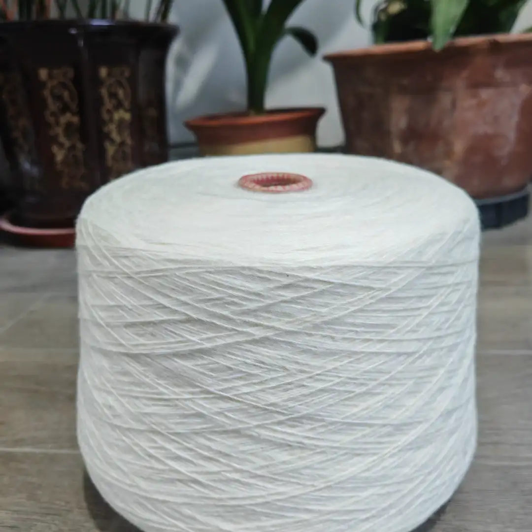 China Yarn for Men’s Vest (Sweater),Open Cardigan (Sweater),Full-Zipper Cardigan (Sweater) Air Spun Yarn Fancy Yarn Recycled Polyester Acrylic white color buy from China wholesaler bulk order at wholesale price free worldwide shipping Alibaba