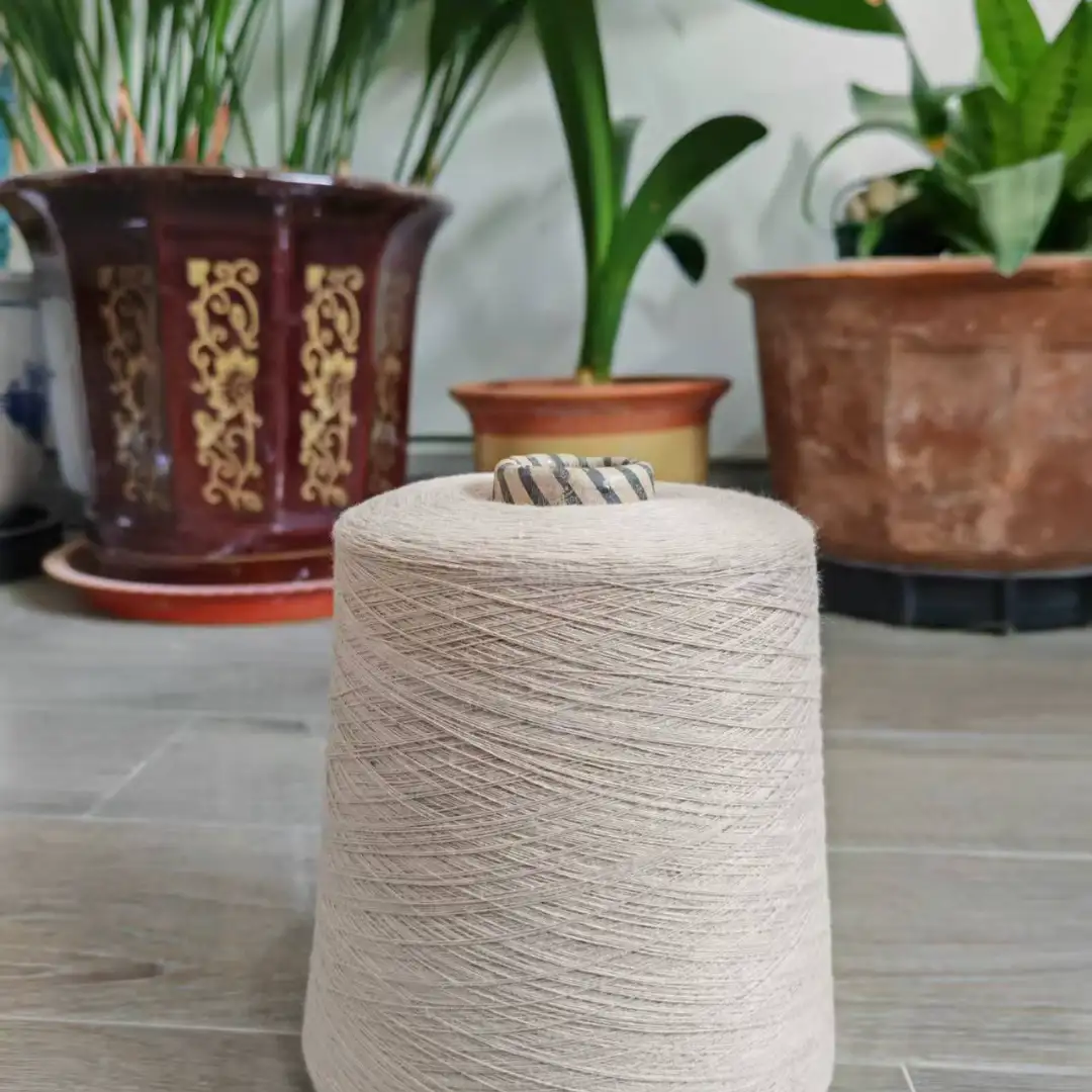 China Yarn for Full-Zipper Cardigan (Sweater),Half-Zipper Cardigan (Sweater),Shirt Long Sleeve Button (Sweater) Ring Spun Regular Yarn Cotton Recycled Polyester cream-coloured color buy from China wholesaler bulk order at wholesale price free worldwide shipping Alibaba
