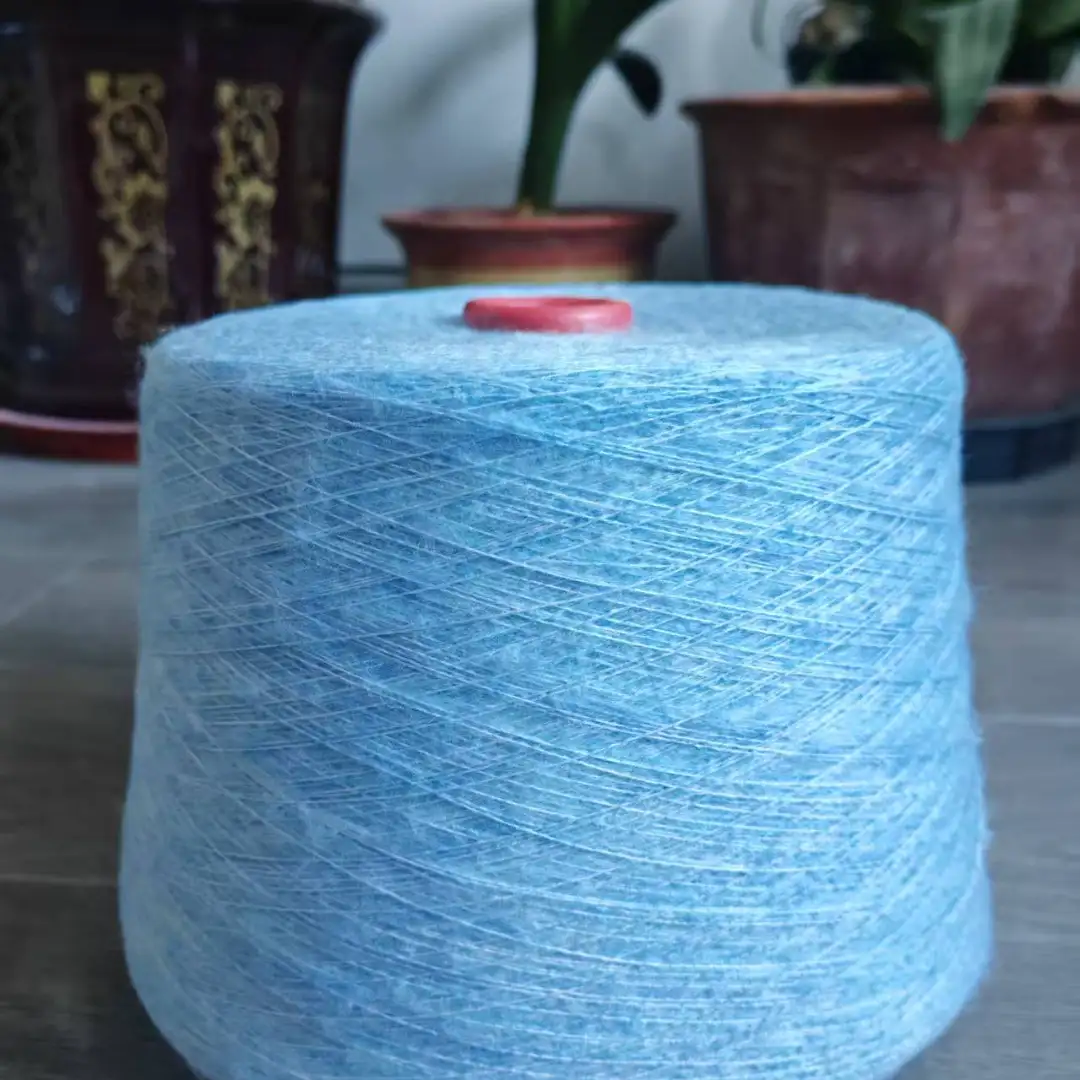 China Yarn for Open Cardigan (Sweater),Full-Zipper Cardigan (Sweater),Half-Zipper Cardigan (Sweater) Mossy Yarn Fancy Yarn Recycled Polyester Acrylic Polyester Spandex blue color buy from China wholesaler bulk order at wholesale price free worldwide shipping Alibaba