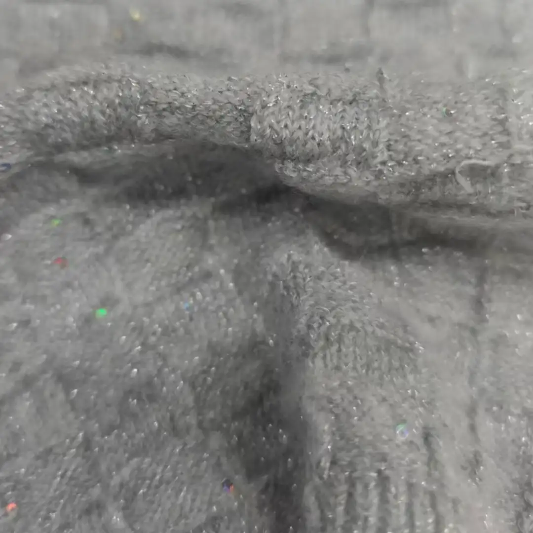 China Yarn for Open Cardigan (Sweater),Full-Zipper Cardigan (Sweater),Half-Zipper Cardigan (Sweater) Mossy Yarn Fancy Yarn Polyester Lurex Acrylic Spandex Gray color buy from China wholesaler bulk order at wholesale price free worldwide shipping Alibaba