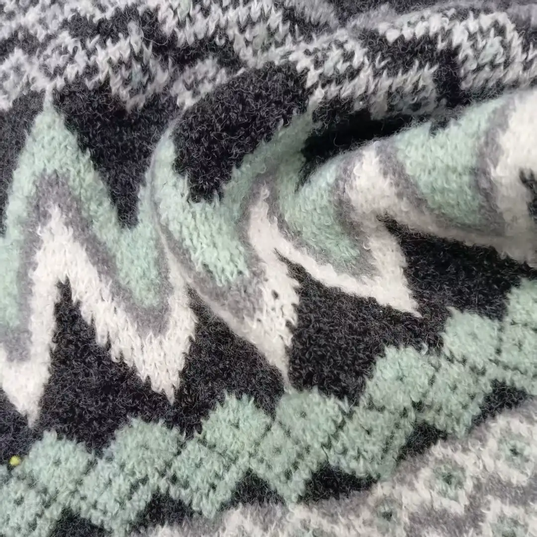 China Yarn for Knitted Jacket (Sweater),Round Neck Pullover (Sweater),Crew Neck Pullover (Sweater),Hoodie  (Sweater) Mossy Yarn Fancy Yarn Polyester Wool Acrylic Nylon Elastane Green, gray, white color buy from China wholesaler bulk order at wholesale price free worldwide shipping Alibaba