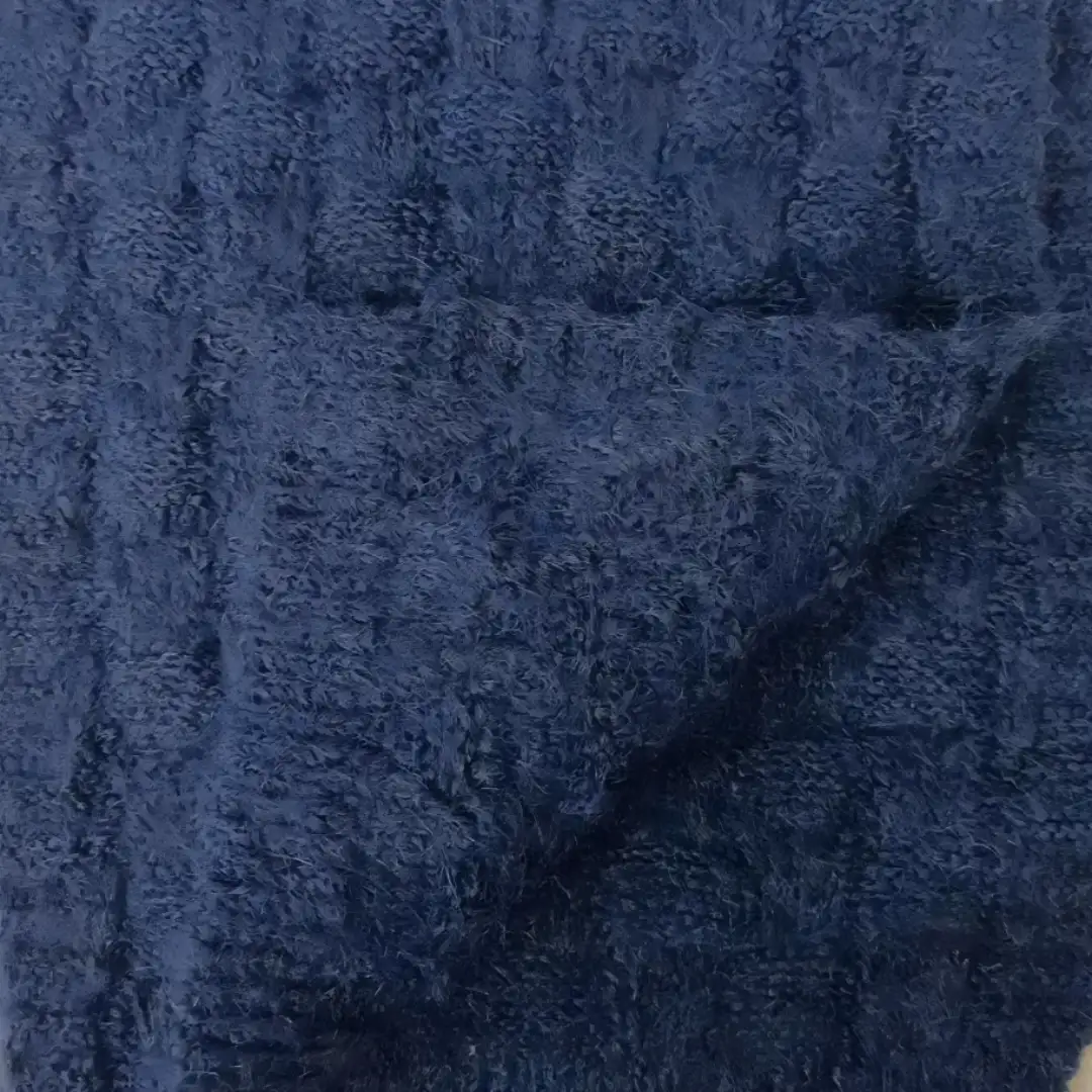 China Yarn for Knitted Jacket (Sweater),Round Neck Pullover (Sweater),Hoodie  (Sweater),Dresses (Pullover) (Sweater),Roll Neck Jumper (Sweater) Mossy Yarn Fancy Yarn Wool Nylon Elastane Recycled Polyester Polyester blue color buy from China wholesaler bulk order at wholesale price free worldwide shipping Alibaba