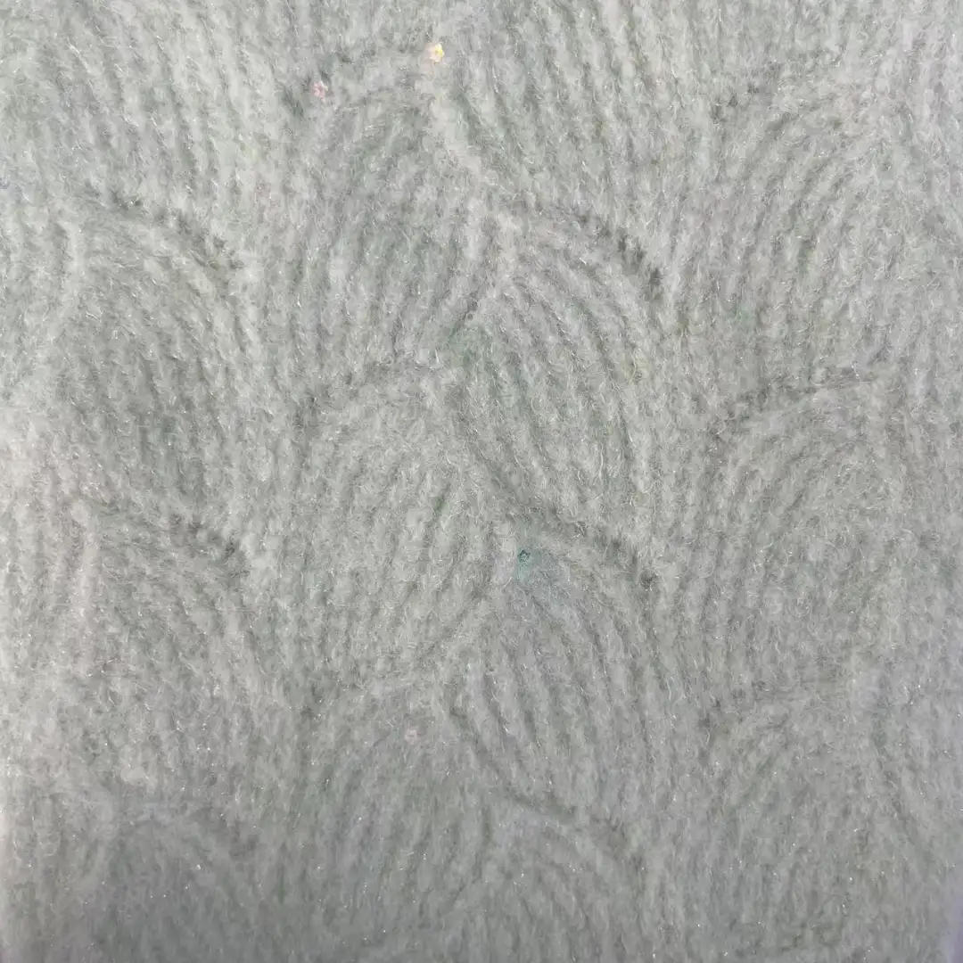 China Yarn for Open Cardigan (Sweater),Half-Zipper Cardigan (Sweater),Knitted Jacket (Sweater),Round Neck Pullover (Sweater),Crew Neck Pullover (Sweater) Mossy Yarn Fancy Yarn Wool Acrylic Nylon Polyester Sequin Elastane green+sparkling color buy from China wholesaler bulk order at wholesale price free worldwide shipping Alibaba