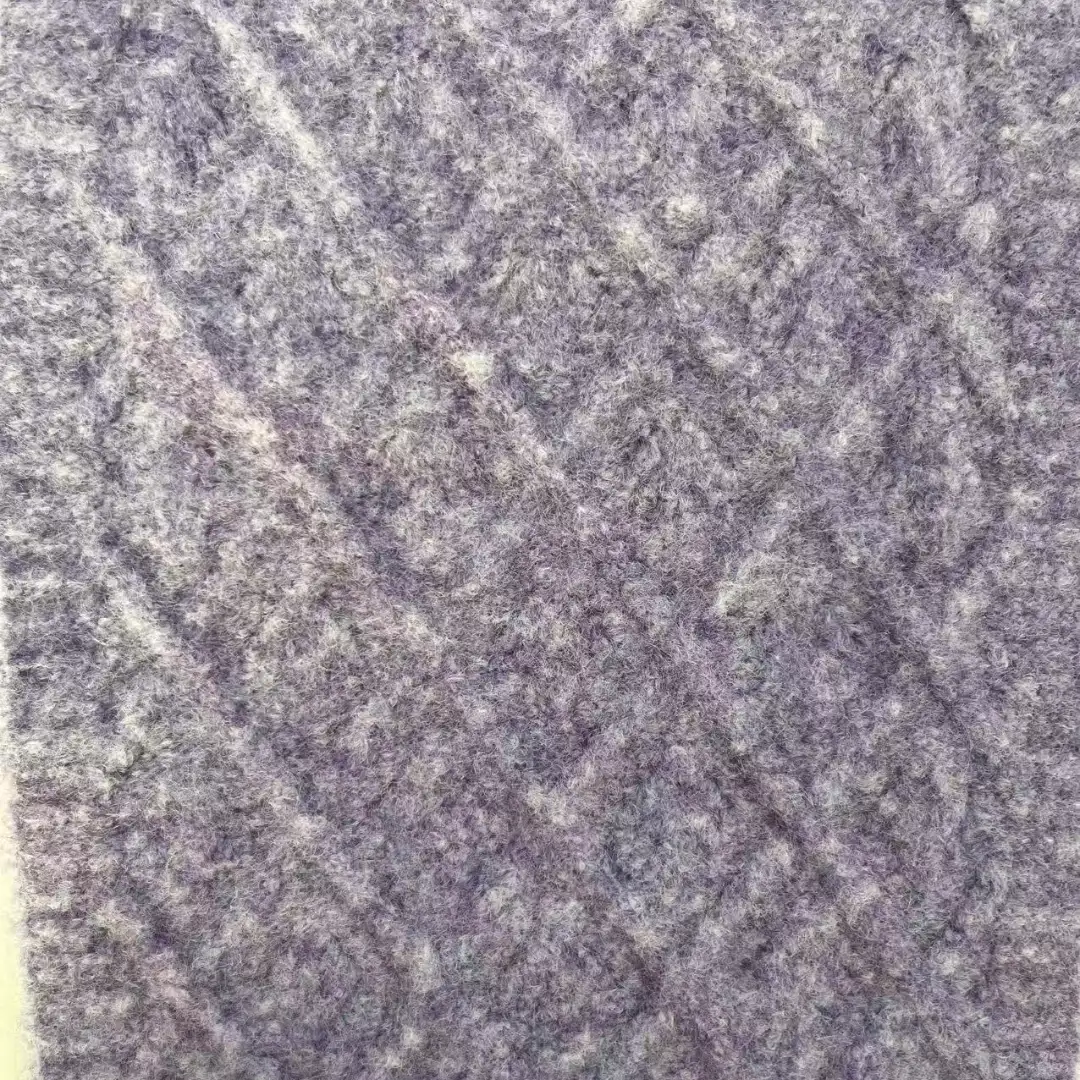 China Yarn for Hoodie  (Sweater),Roll Neck Jumper (Sweater),Scallop Trims Cardigan (Sweater),Fake Two-Piece Jumper (Sweater) Mossy Yarn Fancy Yarn Wool Nylon Acrylic Recycled Polyester Polyester Elastane PURPLE color buy from China wholesaler bulk order at wholesale price free worldwide shipping Alibaba