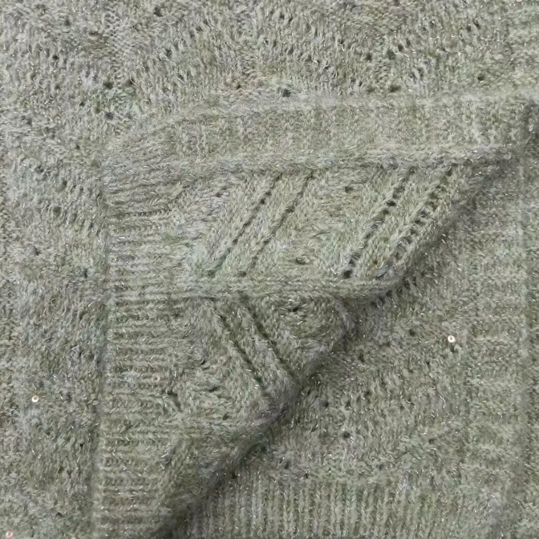 China Yarn for Roll Neck Jumper (Sweater),Kids Ruffled Edge Jumper (Sweater),Gorilla Slim Fit Layer Top (Sweater),Kids Scallop Trims Dress (Sweater) Mossy Yarn Fancy Yarn Acrylic Polyester Lurex Elastane Sequin blue, green color buy from China wholesaler bulk order at wholesale price free worldwide shipping Alibaba