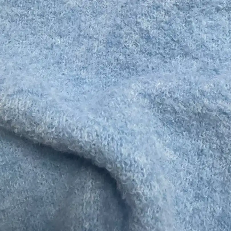 China Yarn for Open Cardigan (Sweater),Full-Zipper Cardigan (Sweater),Shirt Long Sleeve Button (Sweater),Crew Neck Pullover (Sweater) Boucle Yarn Fancy Yarn Polyester Acrylic Wool Elastane China Blue color buy from China wholesaler bulk order at wholesale price free worldwide shipping Alibaba