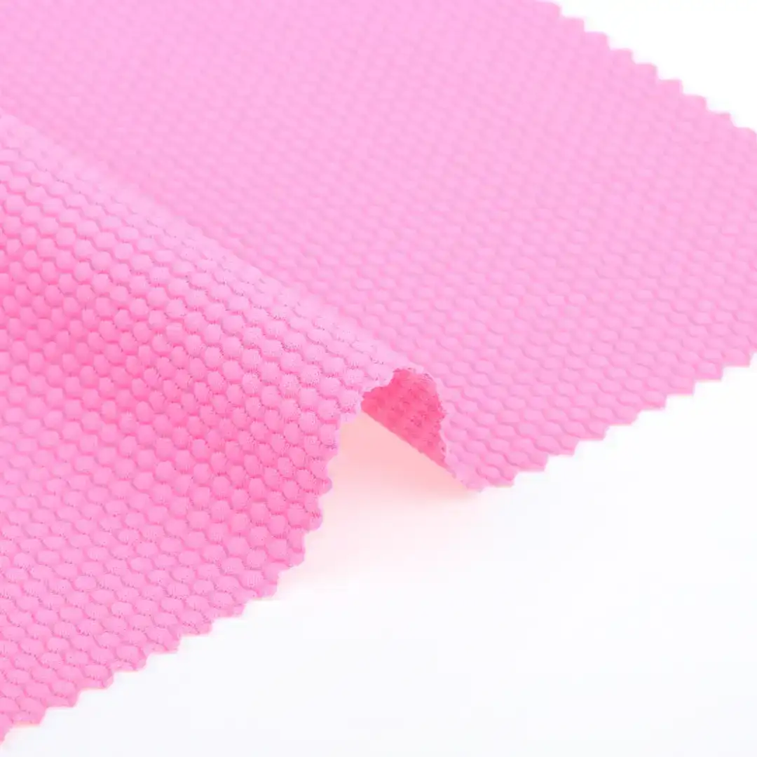 China Fabric for T-Shirt,Polo Shirt Weft Jacquard Knit Fabric Nylon Elastane pink color buy from China wholesaler bulk order at wholesale price free worldwide shipping Alibaba