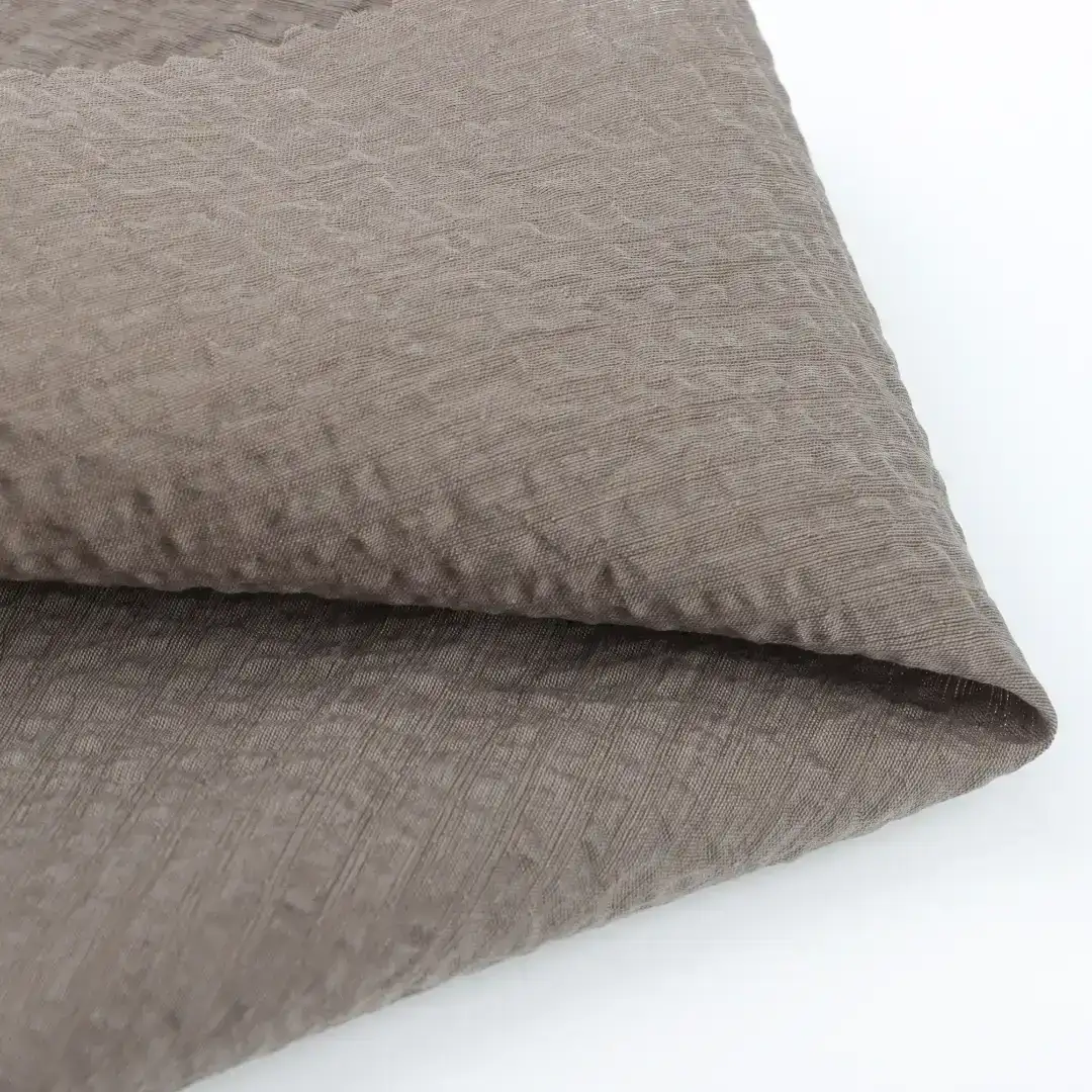 China Fabric for Shirt,Blouse Seersucker Natural Woven Fabric Tencel Nylon bronze color buy from China wholesaler bulk order at wholesale price free worldwide shipping Alibaba