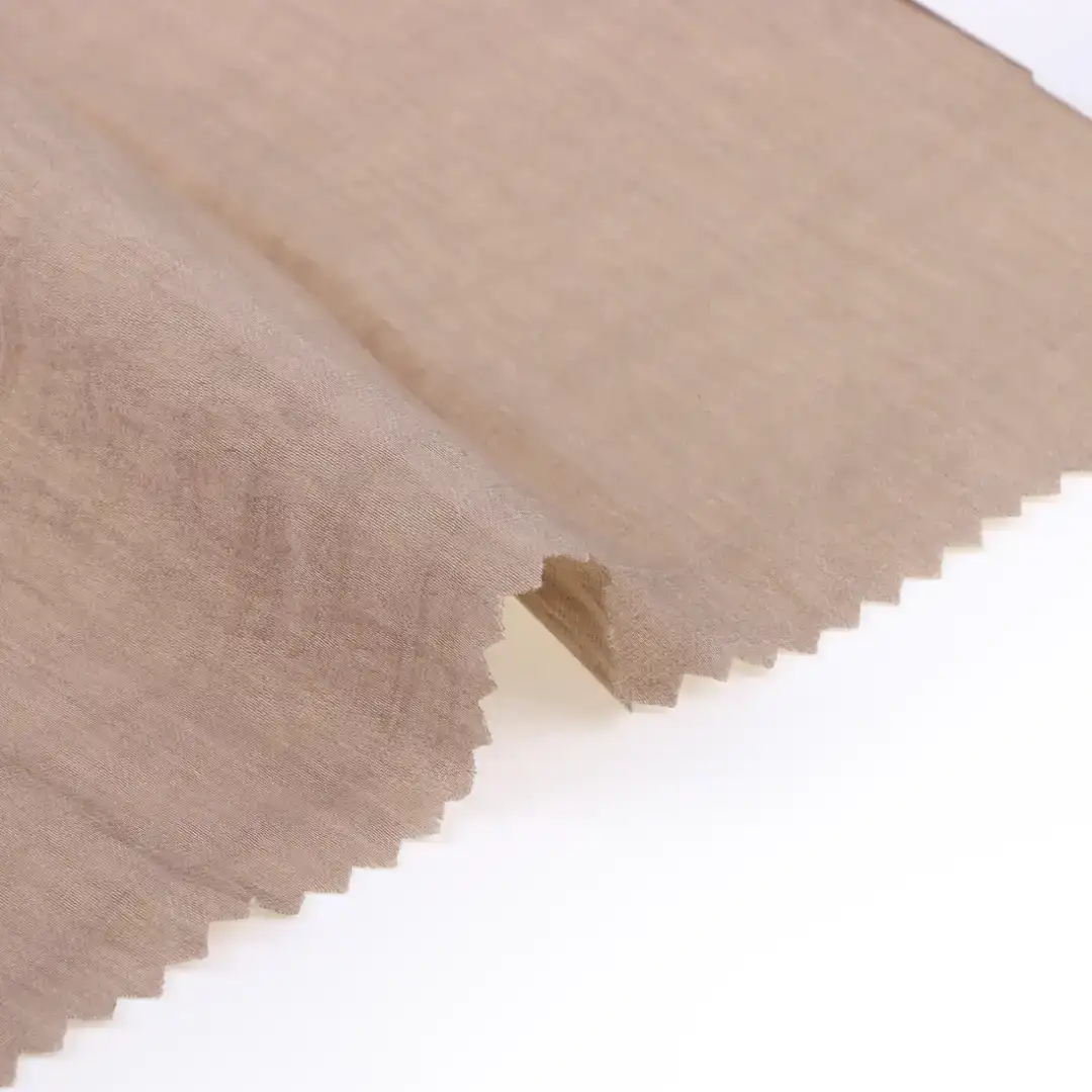 China Fabric for Shirt,Blouse Polyester Crinkle Fabric Synthetic Woven Fabric Polyester Polyamide coffee color color buy from China wholesaler bulk order at wholesale price free worldwide shipping Alibaba