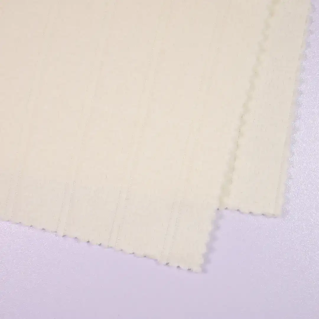 China Fabric for Tank Top,T-shirt ,Loungewear Rib Knit Fabric Cotton cream color buy from China wholesaler bulk order at wholesale price free worldwide shipping Alibaba
