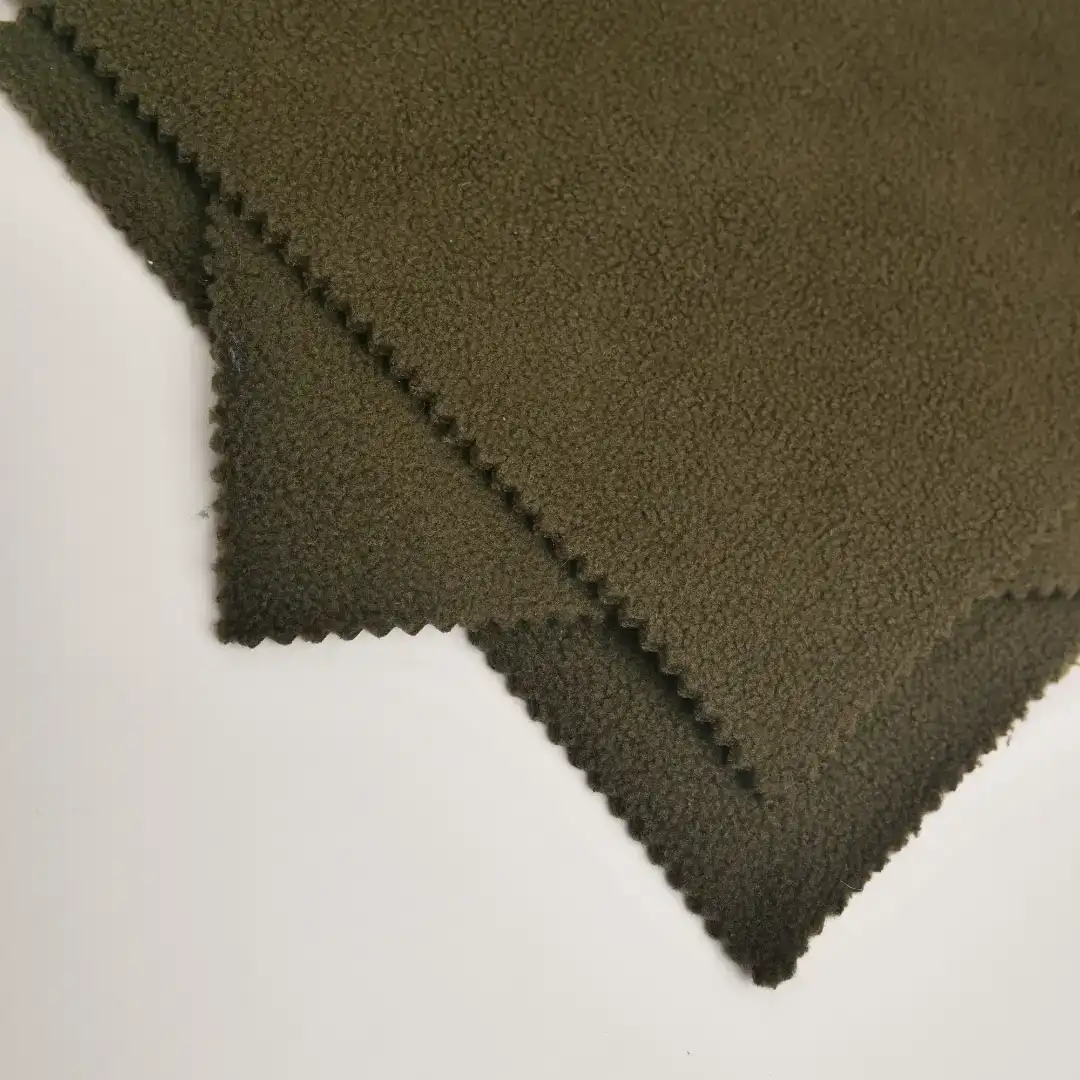 China Fabric for Jackets Polar Fleece Knit Fabric Polyester army green color buy from China wholesaler bulk order at wholesale price free worldwide shipping Alibaba