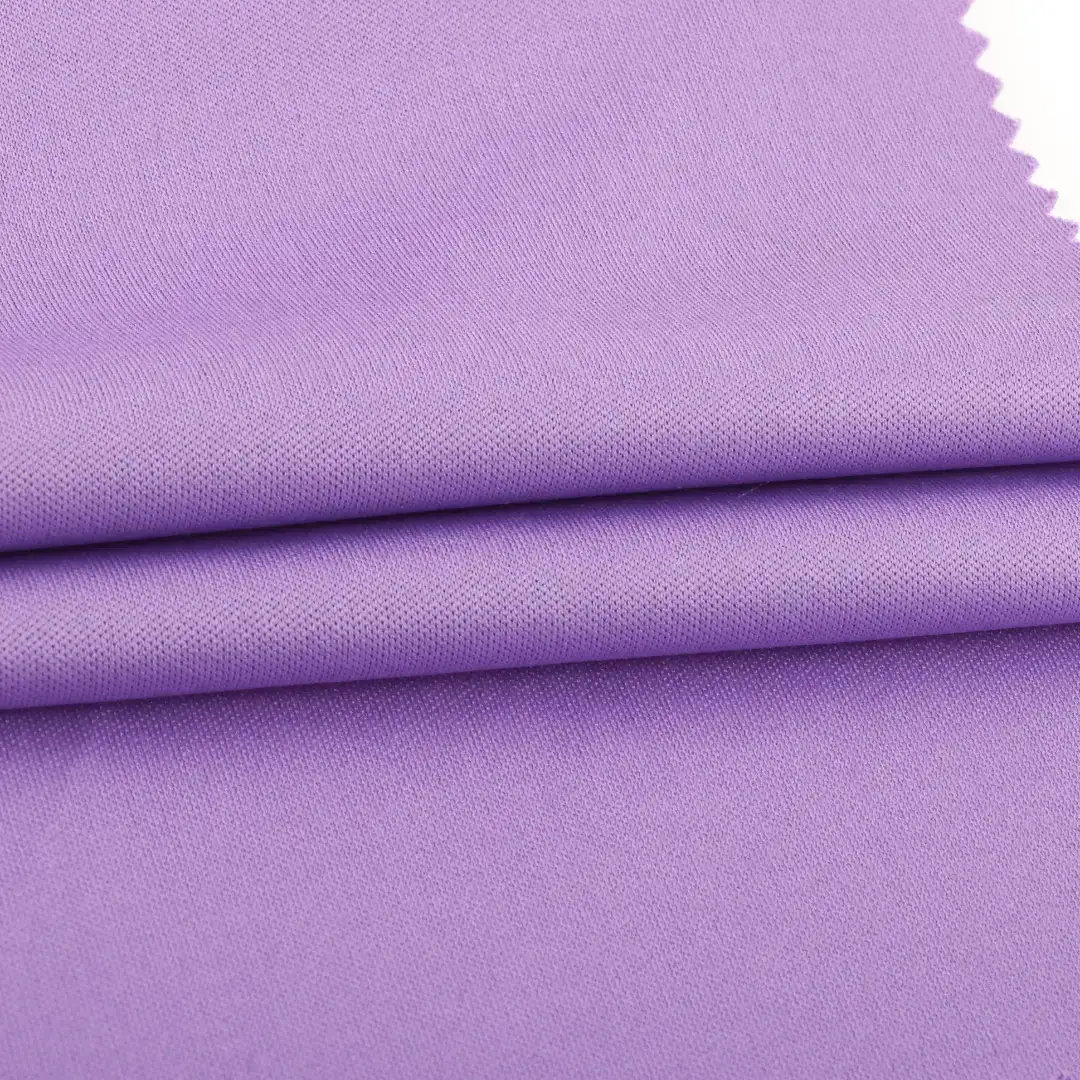 China Fabric for T-Shirt,Jogger,Yoga Clothes Interlock Knit Fabric Polyester purple color buy from China wholesaler bulk order at wholesale price free worldwide shipping Alibaba