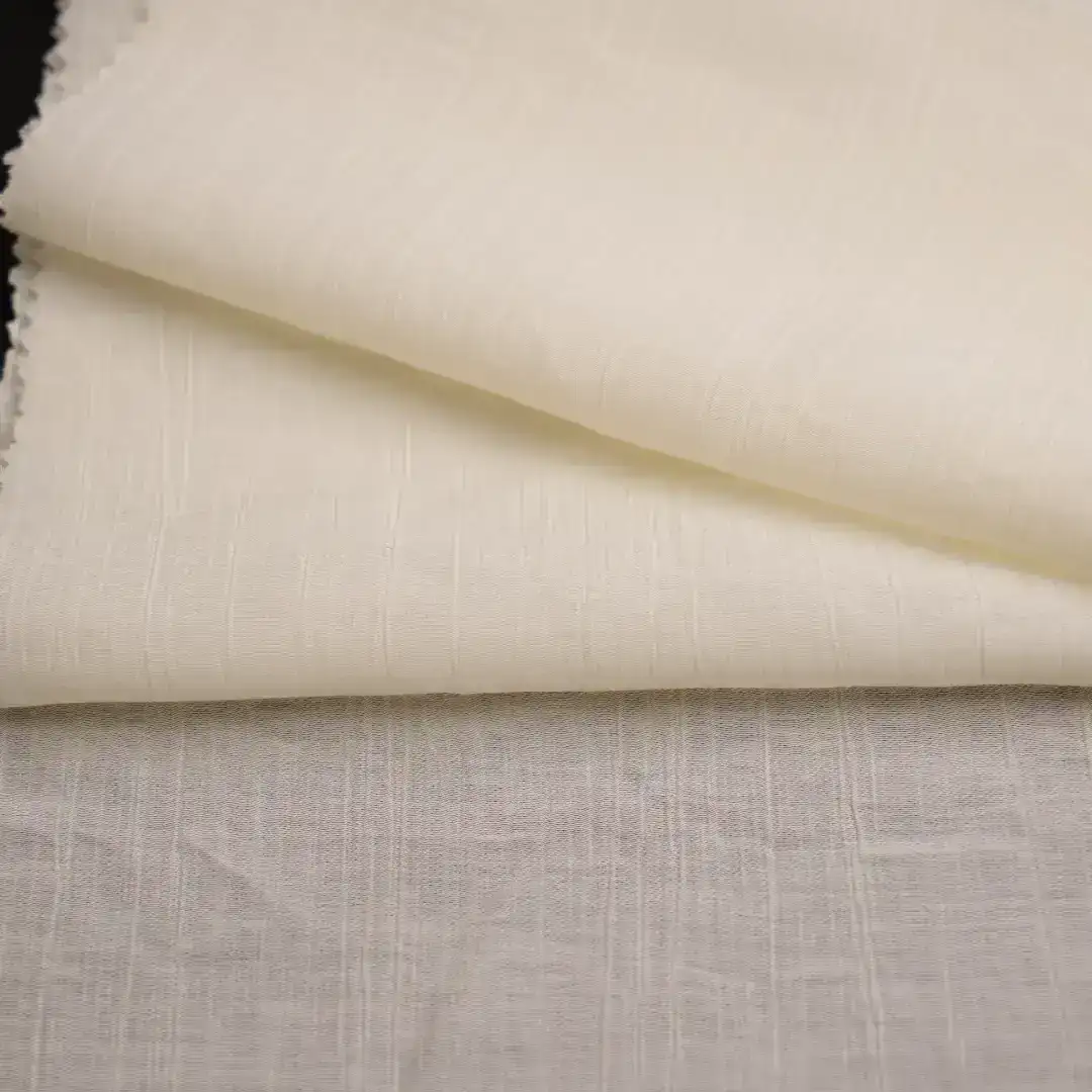 China Fabric for Shirt,Blouse Cotton Crepe Natural Woven Fabric Nylon Rayon Milky white color buy from China wholesaler bulk order at wholesale price free worldwide shipping Alibaba