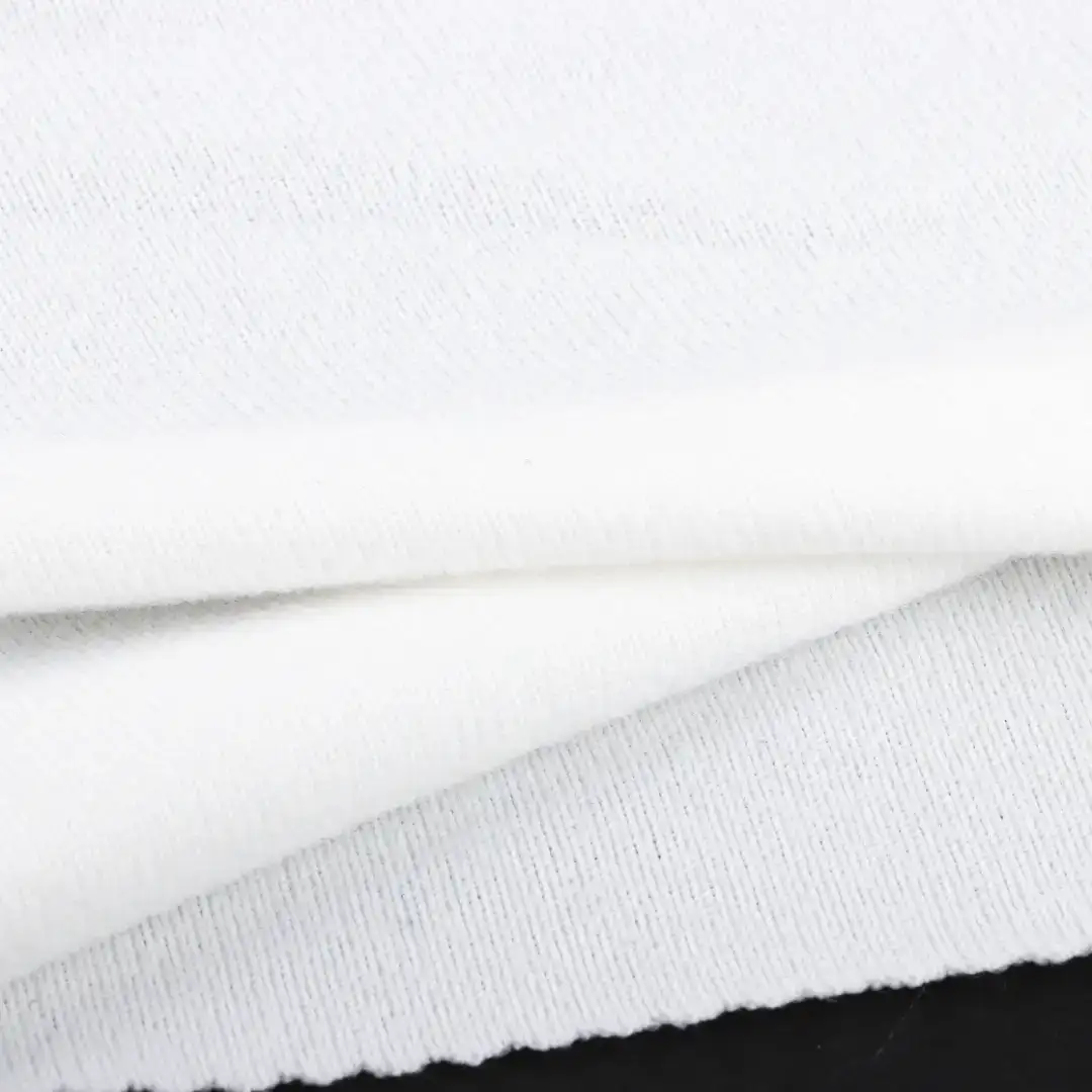 China Fabric for T-Shirt,Hoodie  ,Dresses (Cardigan Open)  Hacci Knit Fabric Polyester Spandex WHITE color buy from China wholesaler bulk order at wholesale price free worldwide shipping Alibaba