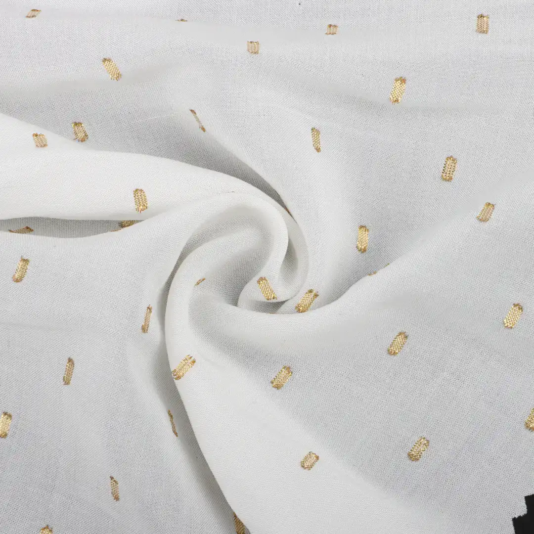 China Fabric for Shirt,Blouse,Skirt Rayon Cut Flower Natural Woven Fabric Rayon Metallic fiber WHITE color buy from China wholesaler bulk order at wholesale price free worldwide shipping Alibaba