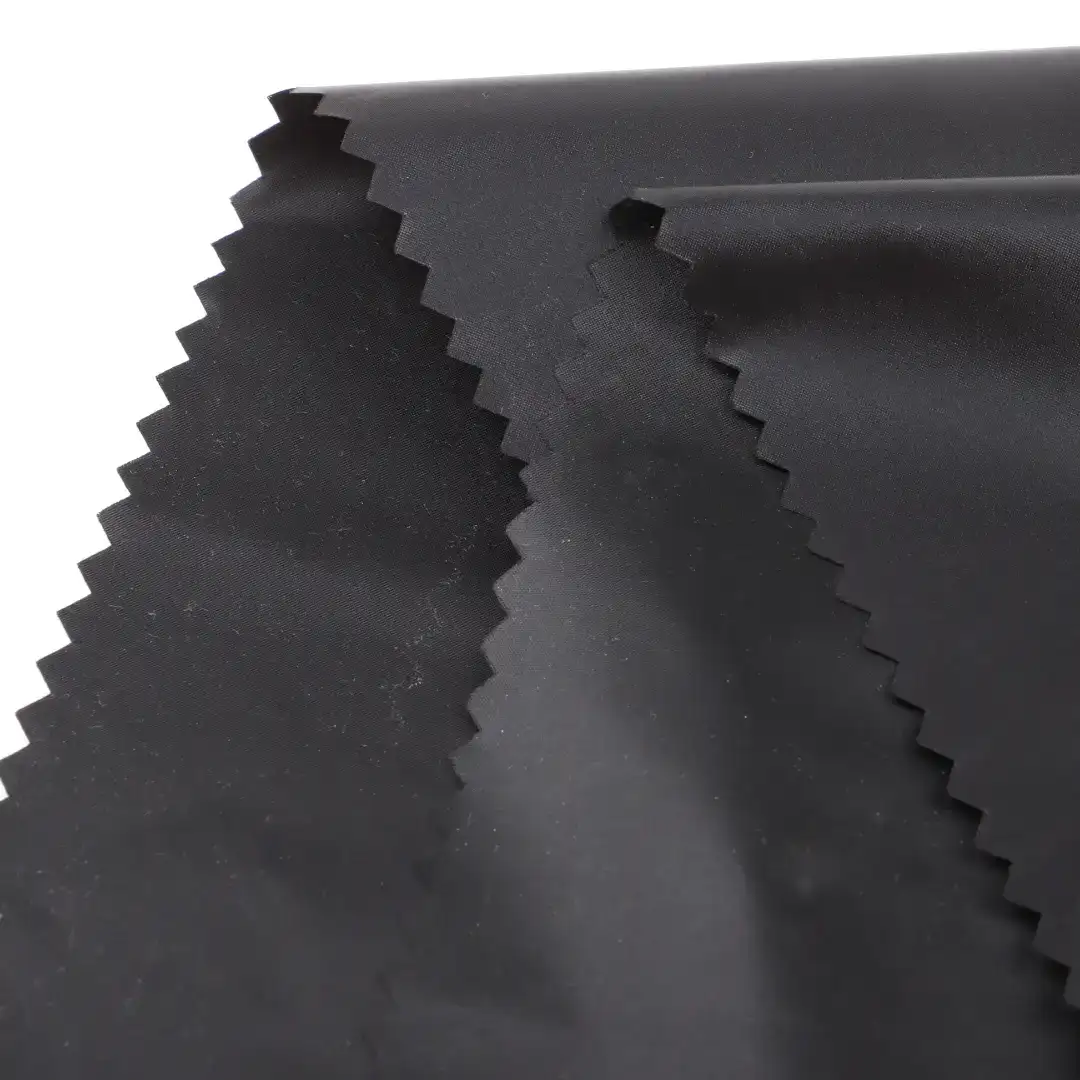 China Fabric for Ski Suits Polyester Taffeta Synthetic Woven Fabric Polyester BLACK color buy from China wholesaler bulk order at wholesale price free worldwide shipping Alibaba