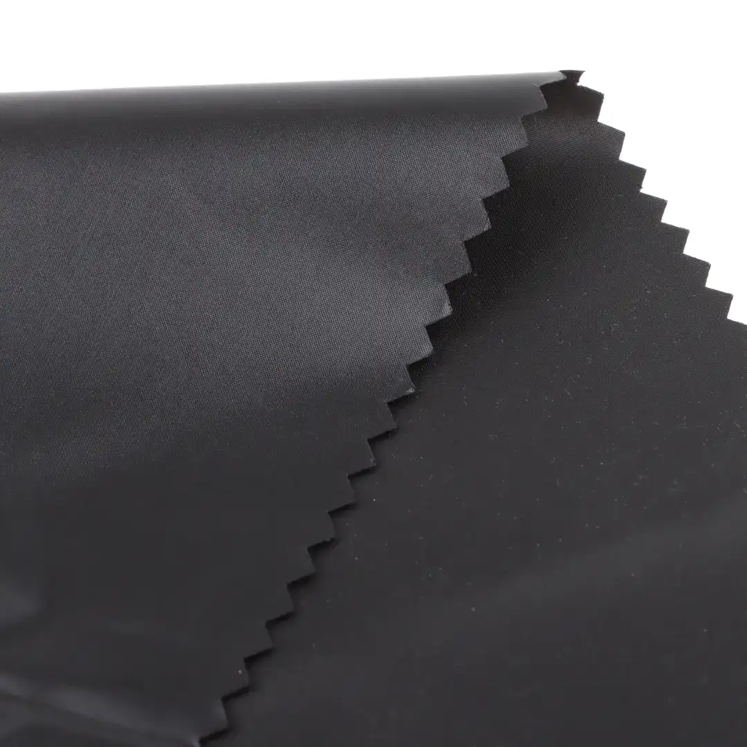 China Fabric for Ski Suits Polyester Taffeta Synthetic Woven Fabric Polyester BLACK color buy from China wholesaler bulk order at wholesale price free worldwide shipping Alibaba