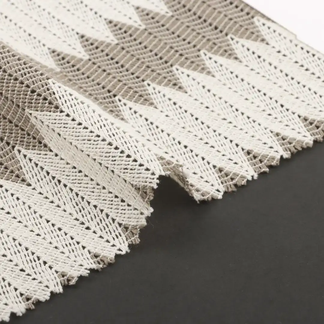 China Fabric for Ladies Vest ,Dresses (Cardigan Open)  Lace Knit Fabric Cotton Polyester Milky white and coffee color buy from China wholesaler bulk order at wholesale price free worldwide shipping Alibaba