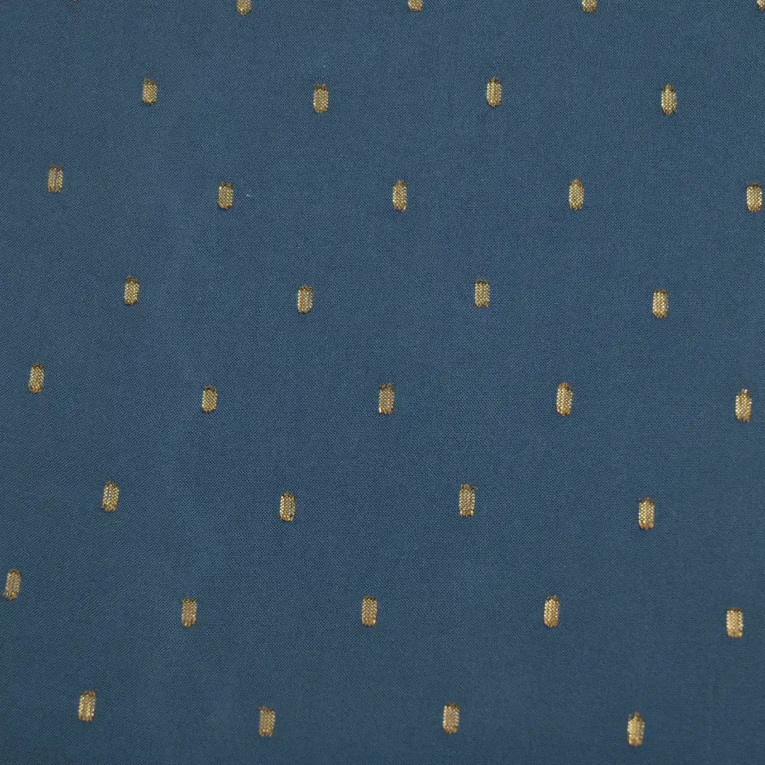 China Fabric for Shirt,Blouse,Shirt Long Sleeve Button ,Shirt Half Sleeve Button ,Over Shirt Polyester Cut Flower Fabric Synthetic Woven Fabric Eco Vero Metallic fiber blue color buy from China wholesaler bulk order at wholesale price free worldwide shipping Alibaba