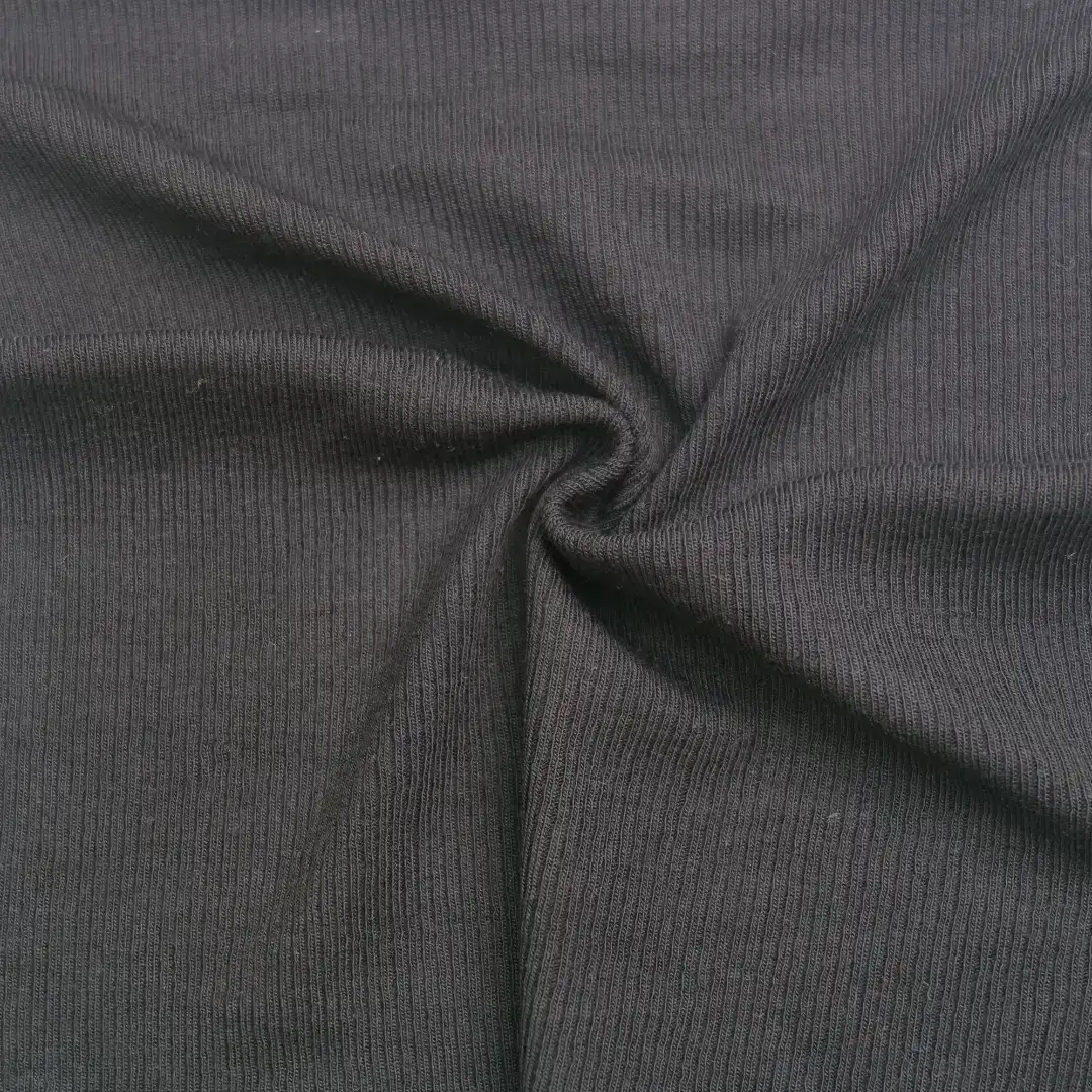 China Fabric for Yoga Clothes,Ladies Vest ,Knitted Jacket ,T-shirt ,Polo T-shirt  Rib Knit Fabric Modal Spandex black color buy from China wholesaler bulk order at wholesale price free worldwide shipping Alibaba